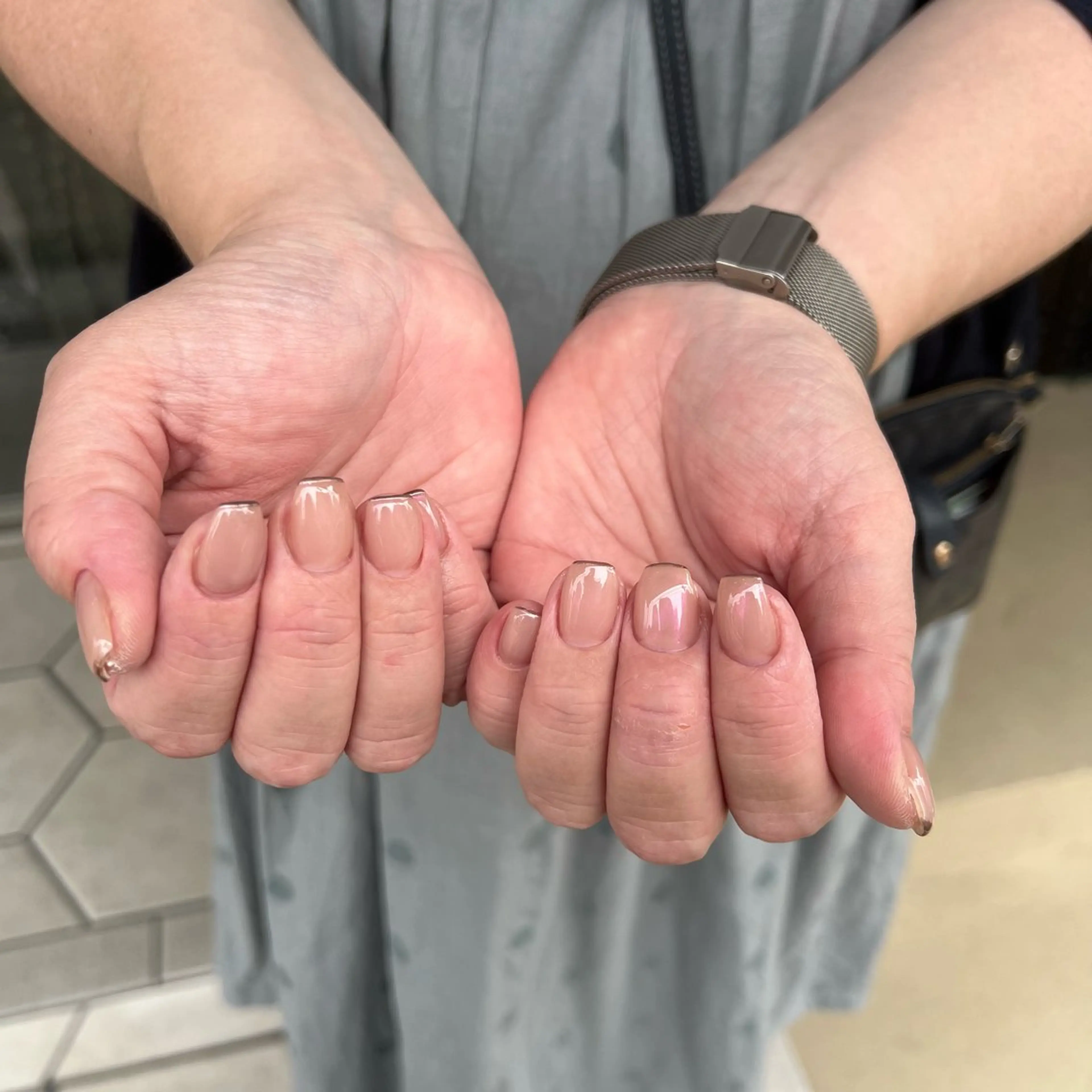 ネイル フレンチネイル シンプルネイル Rommy Arisaのネイルデザイン