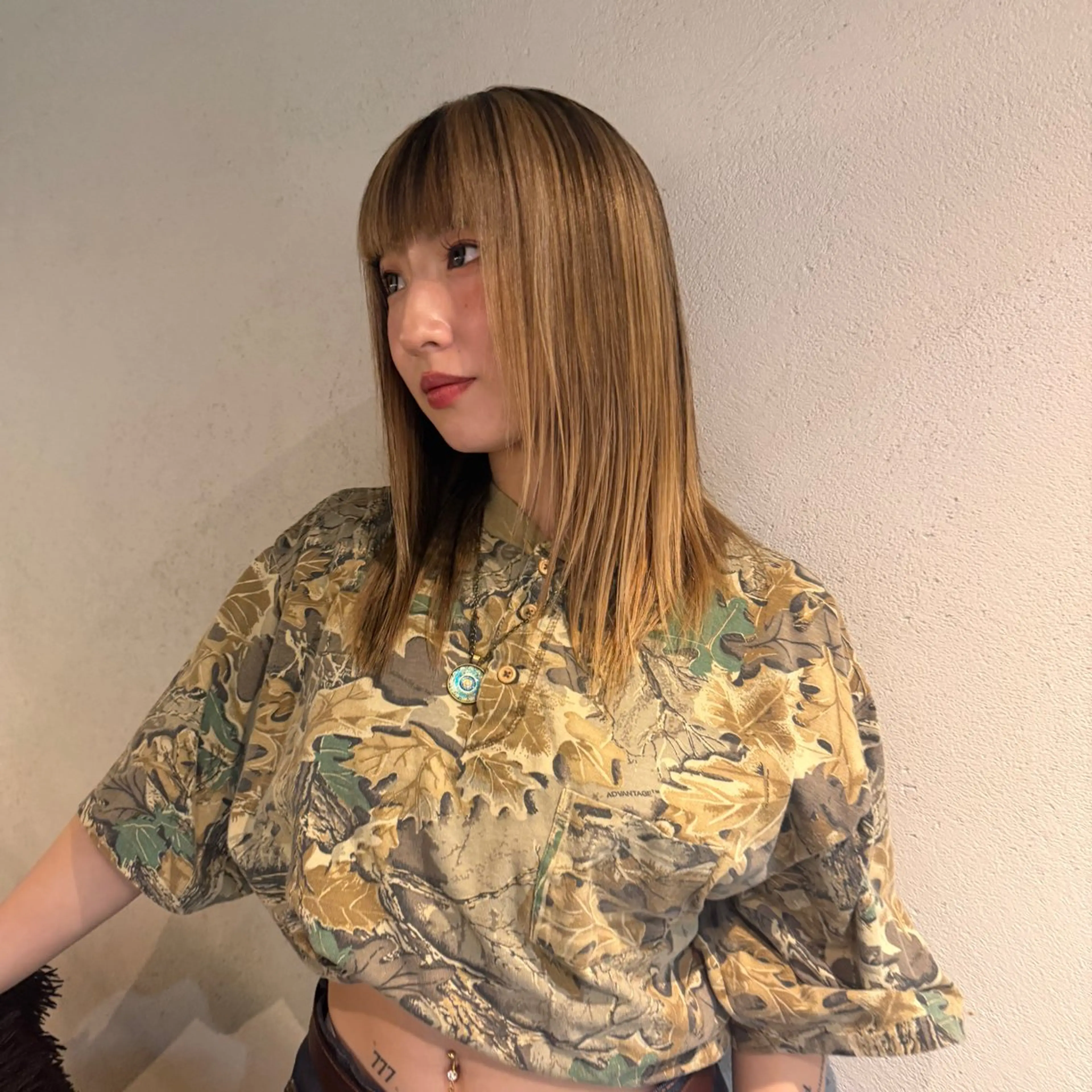 セミロング ヘアカラー トリートメント 名古屋/落ちる黒 黒染め落としのヘアスタイル