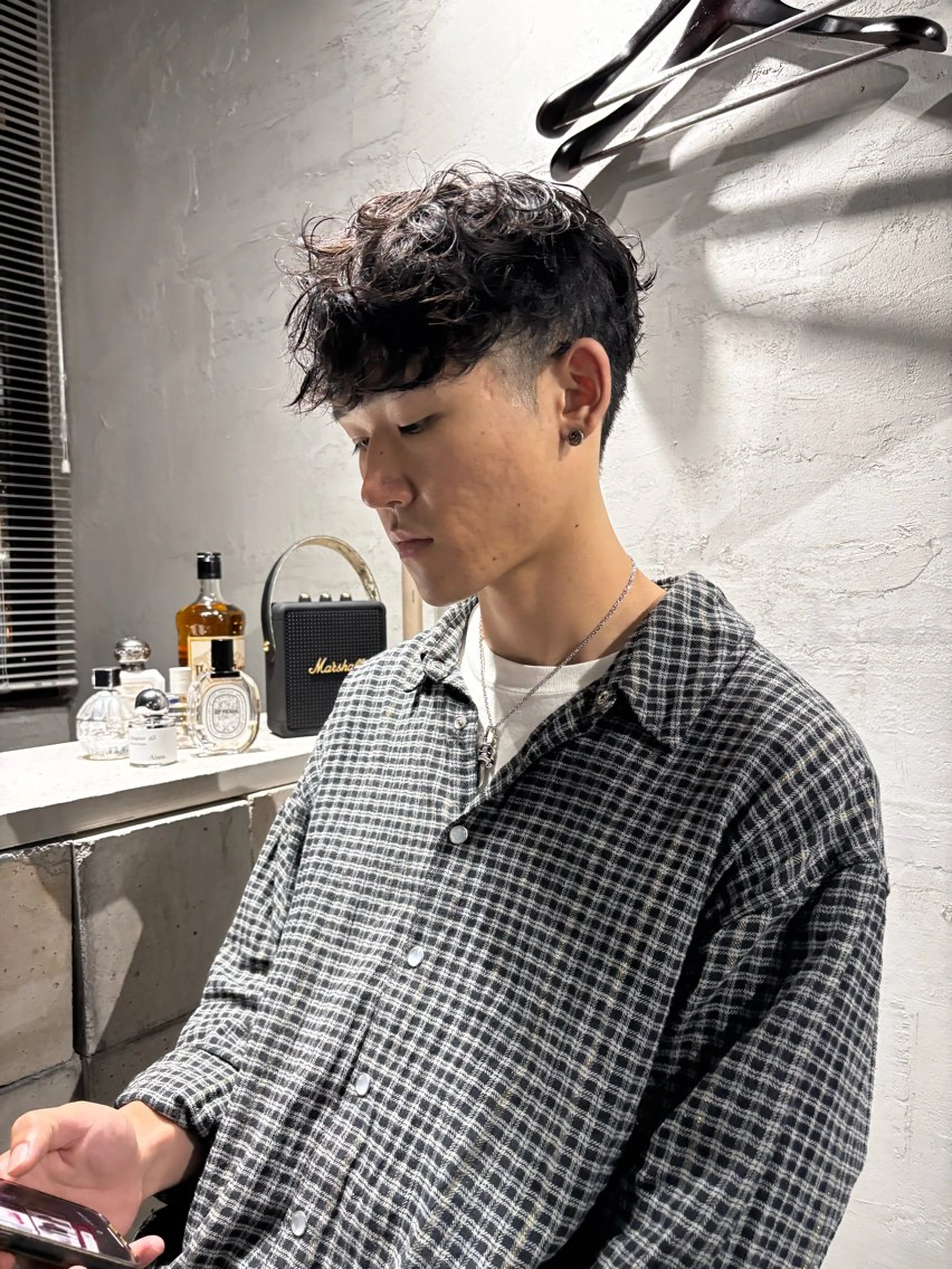 ショート garage.所属・吉田 慎冴/メンズパーマのヘアスタイル