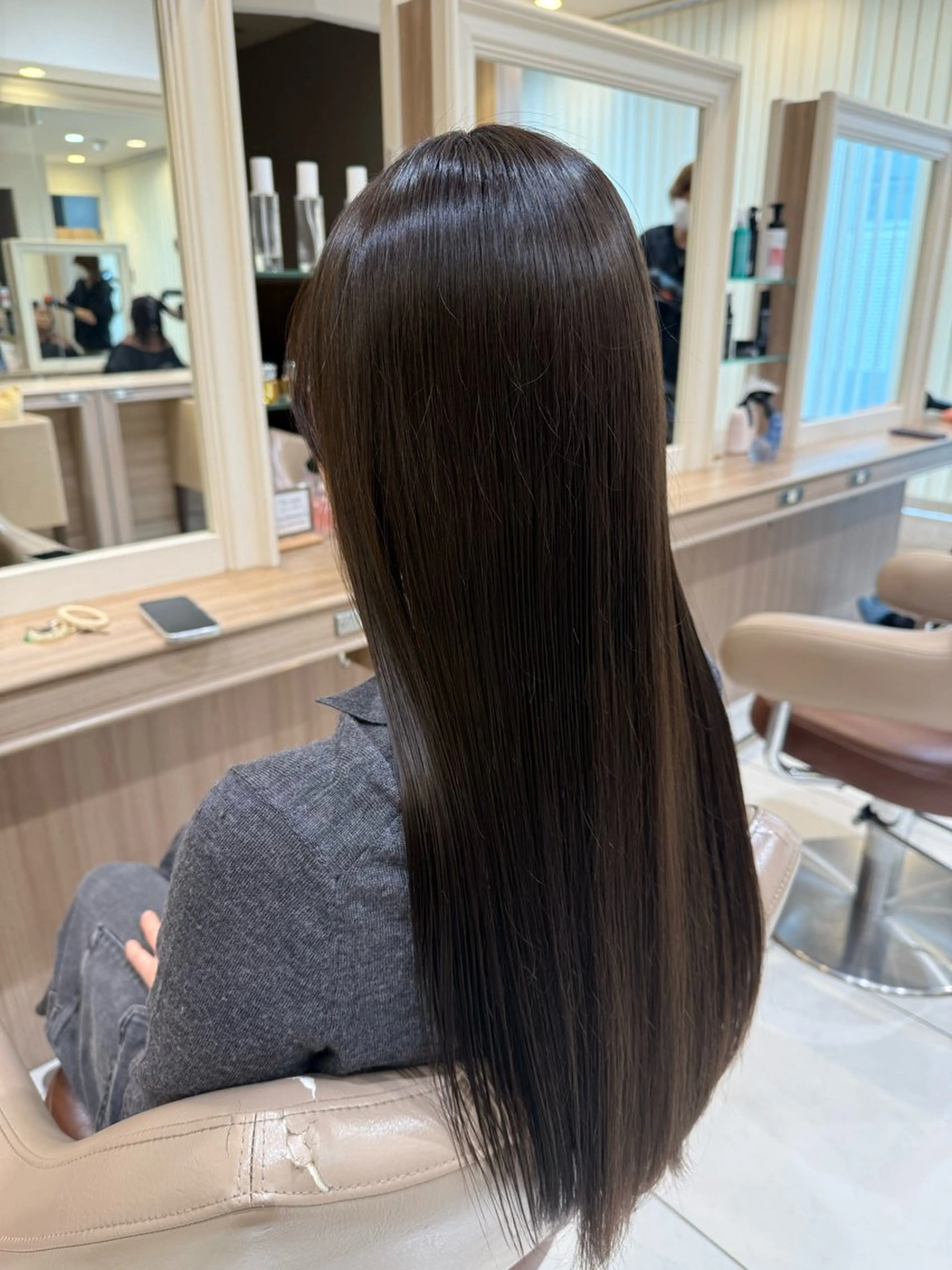 ロング カラー ヘアカラー トリートメント 韓国ヘアメイク🎀/ 縮毛矯正✨山本媛香のヘアスタイル