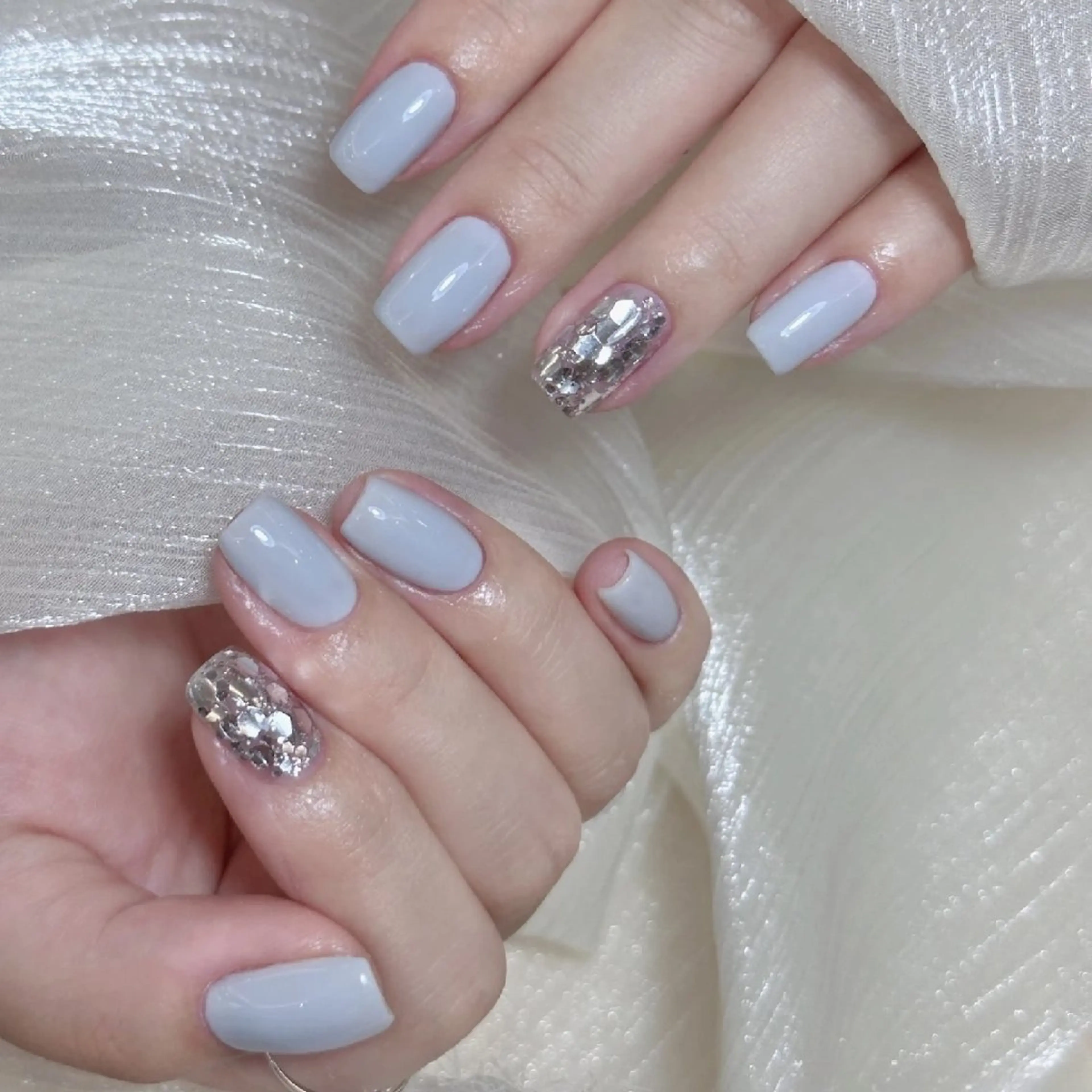 ネイル ネイリストゆか💅 長さだし、深爪矯正のネイルデザイン