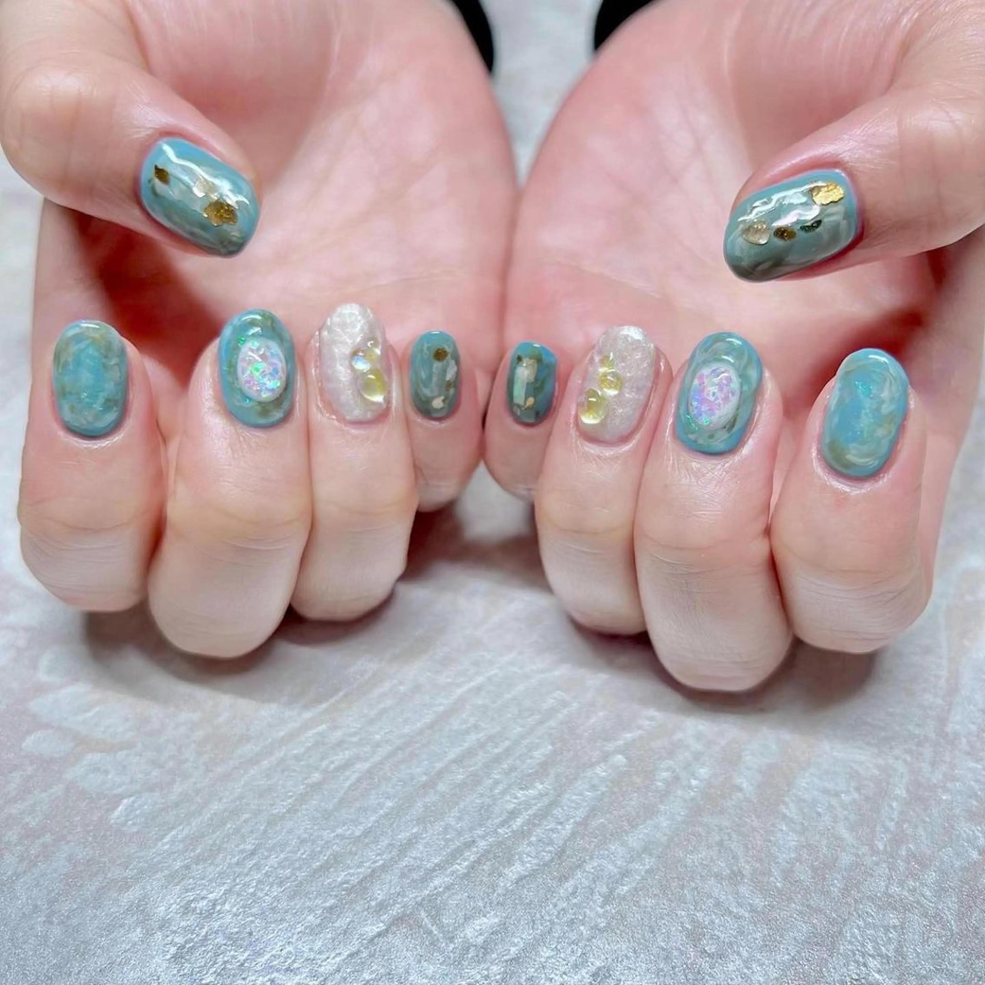 ネイル ニュアンスネイル ショートネイル gemickle nailのネイルデザイン