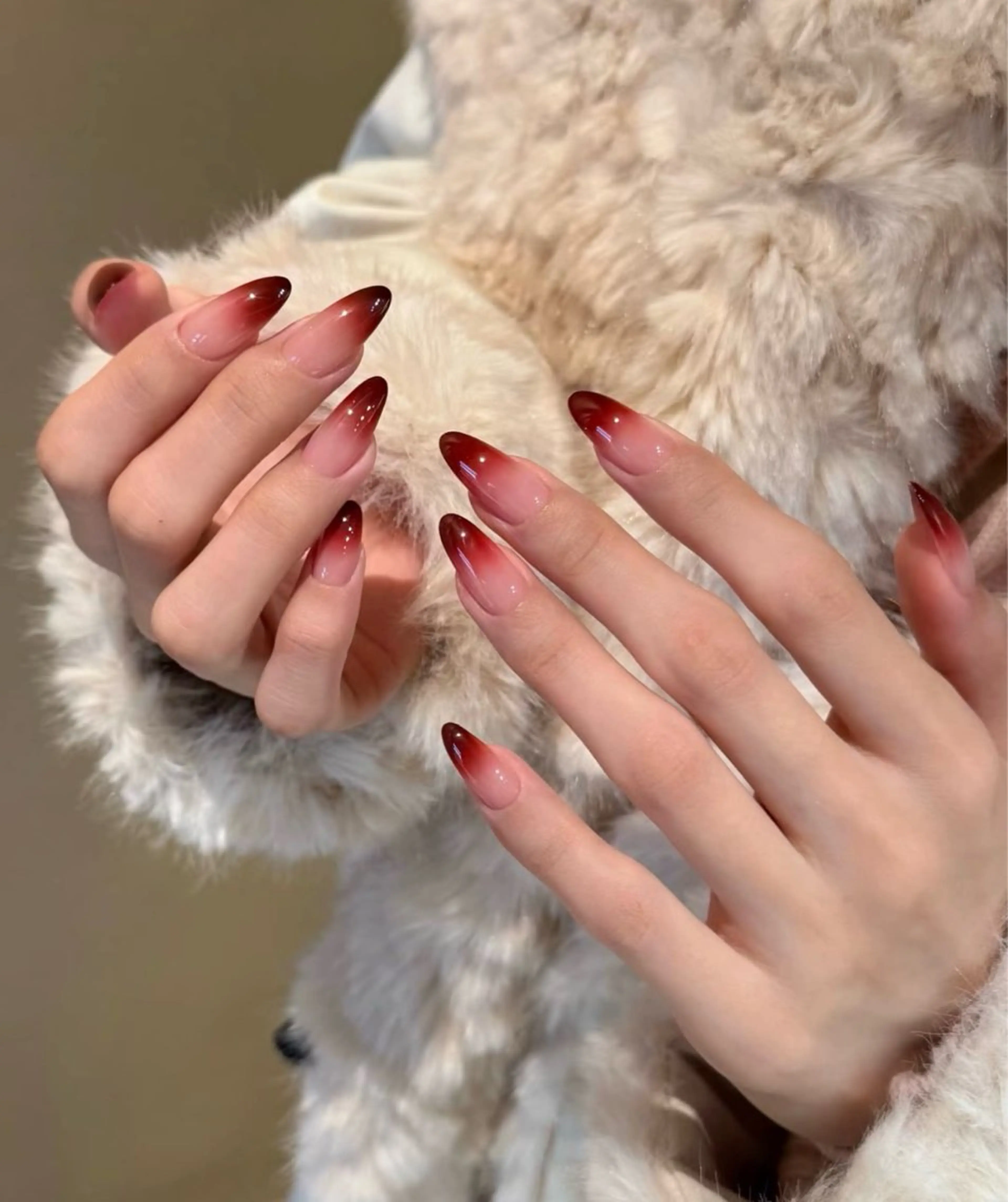 Hand💕カラグラデーション/フレンチ+ 2個パーツの写真