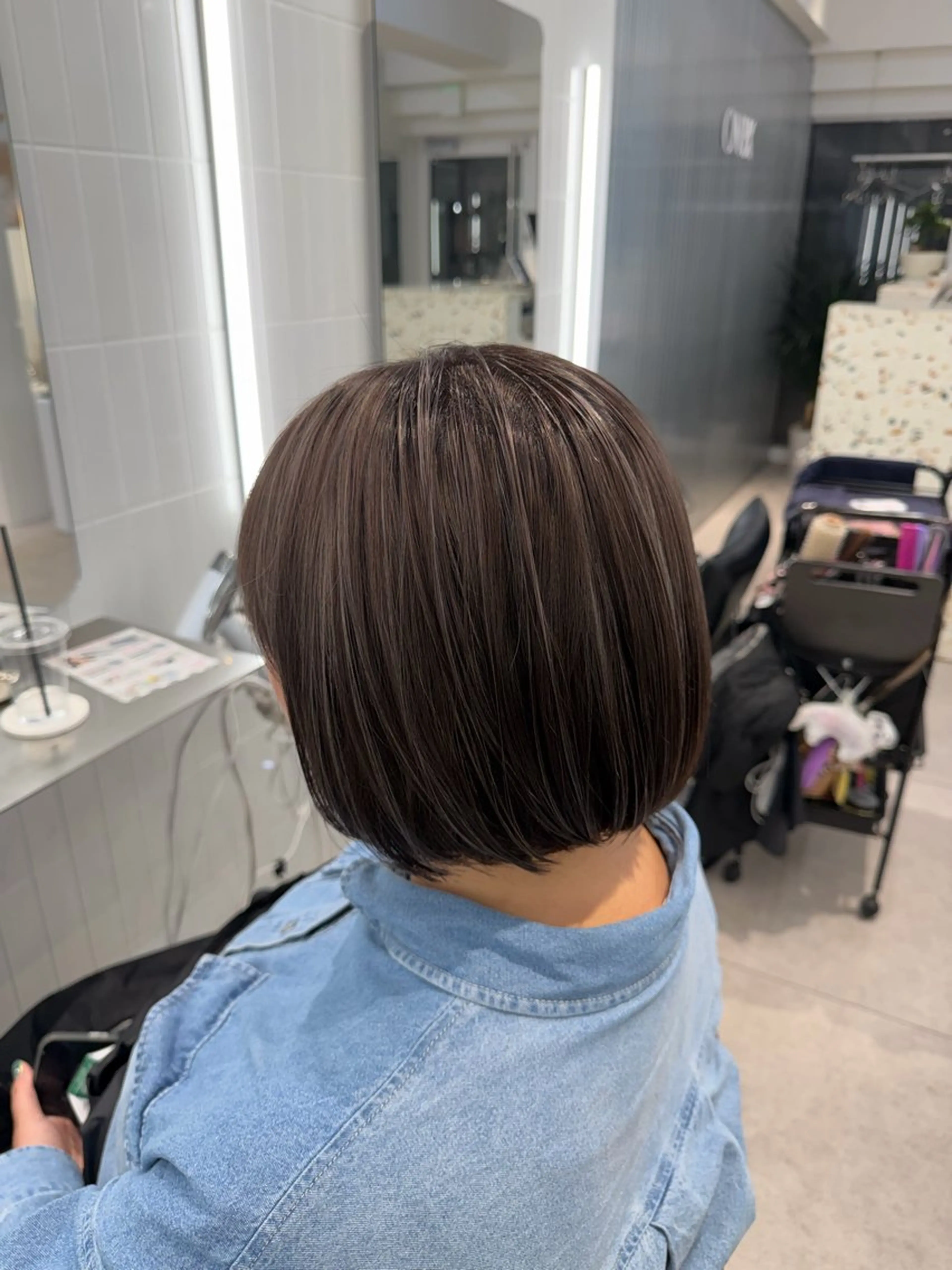 ミディアム カラー ハイライトカラー ハイライト カット ヘアカラー 表参道/ハイライト バレイヤージュのヘアスタイル