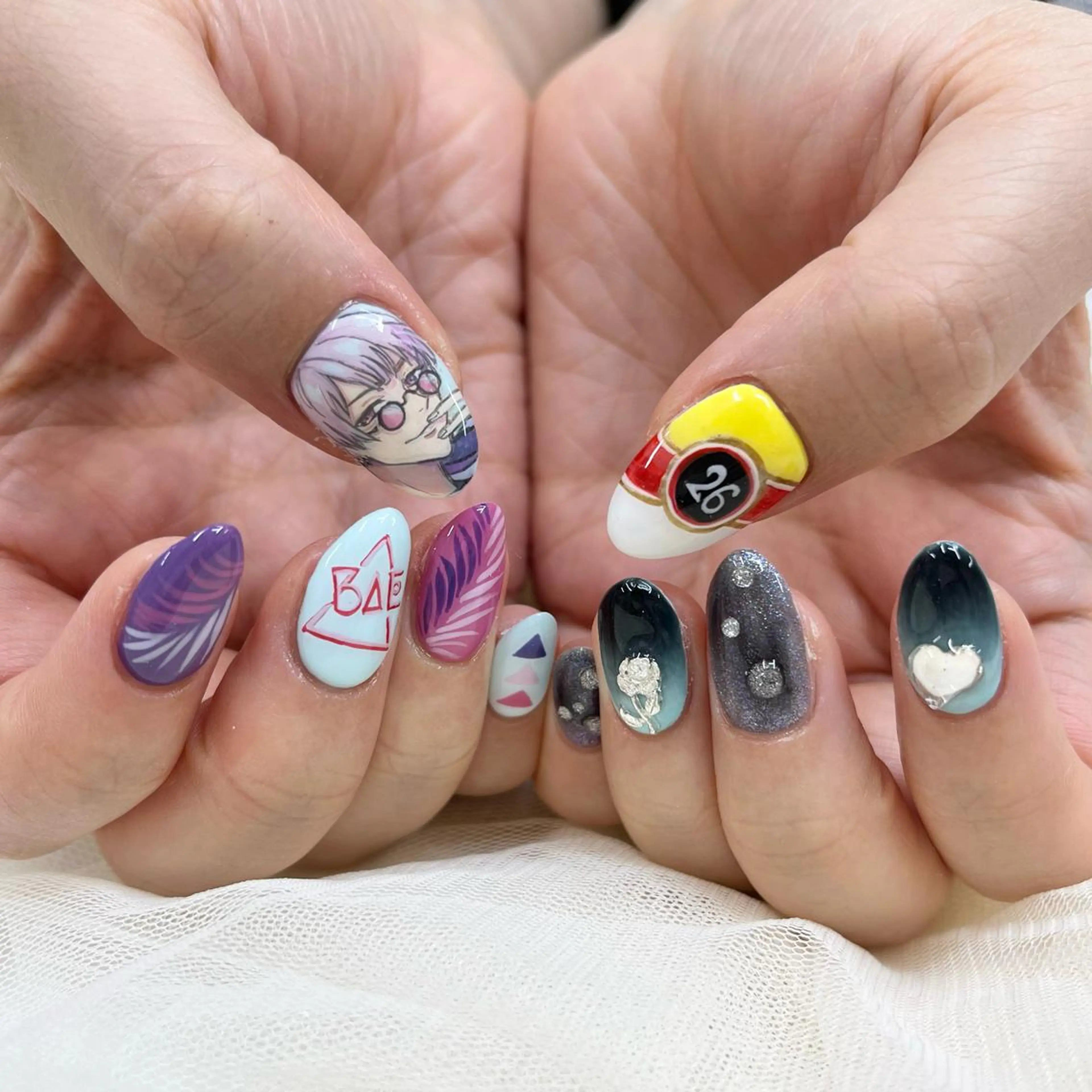 セミロング ネイル ハンドネイル 池袋痛ネイル Nok. 渡辺のネイルデザイン