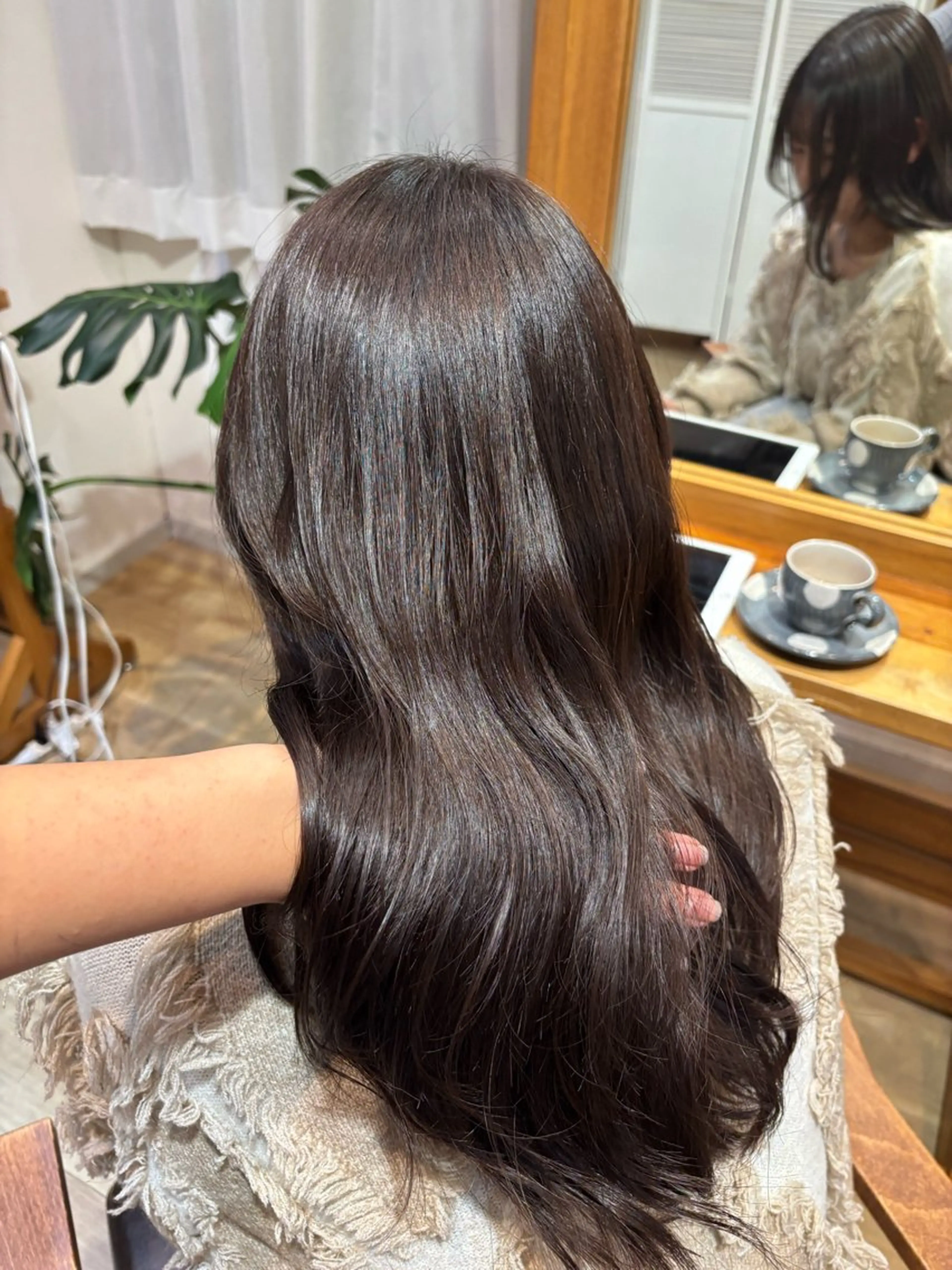 ロング カラー グレージュ カット ヘアカラー トリートメント RINNO🌷艶髪/ 艶カラーのヘアスタイル