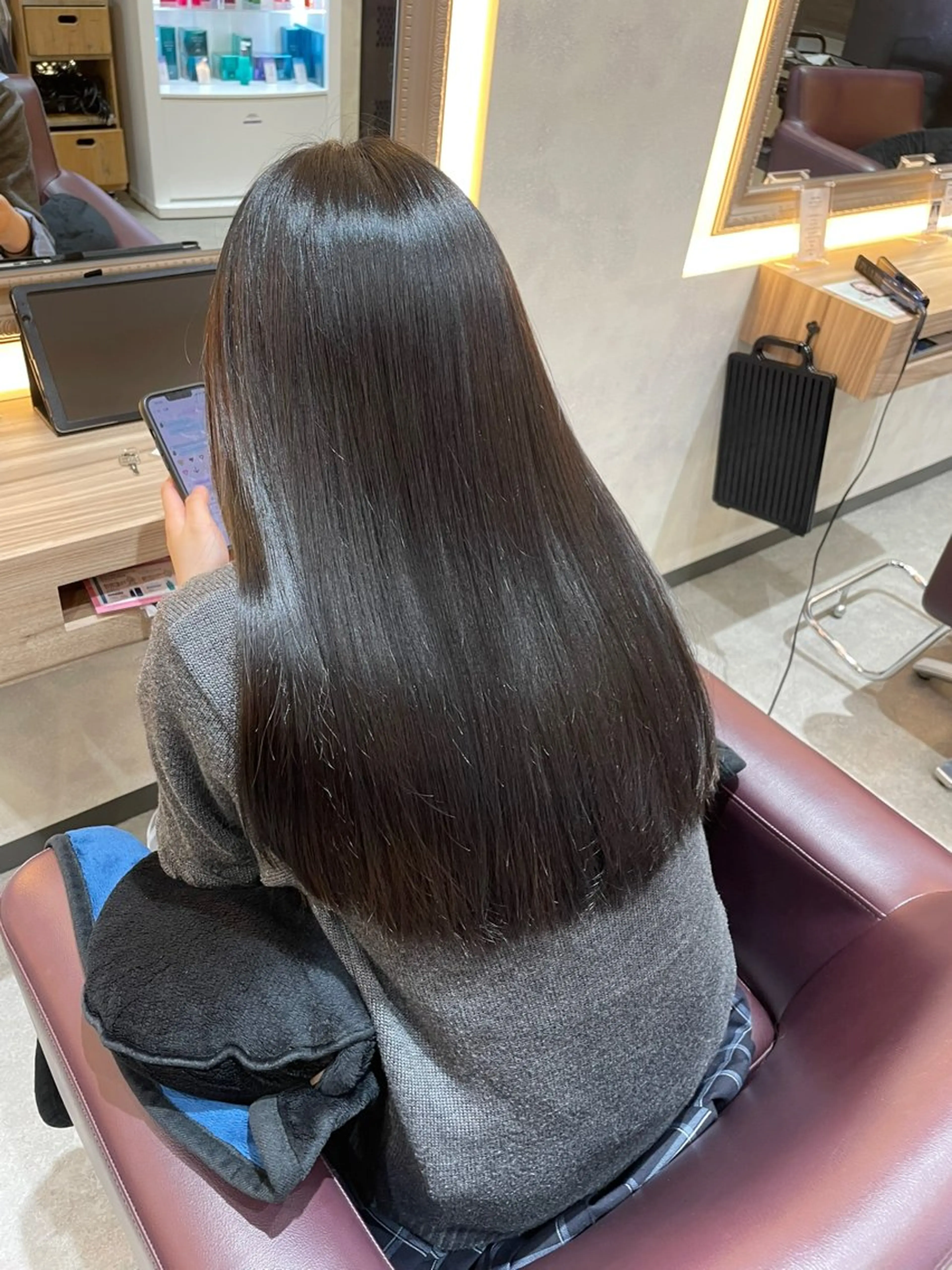 実習や就活生のための暗髪カラー❗️❗️🫐の写真