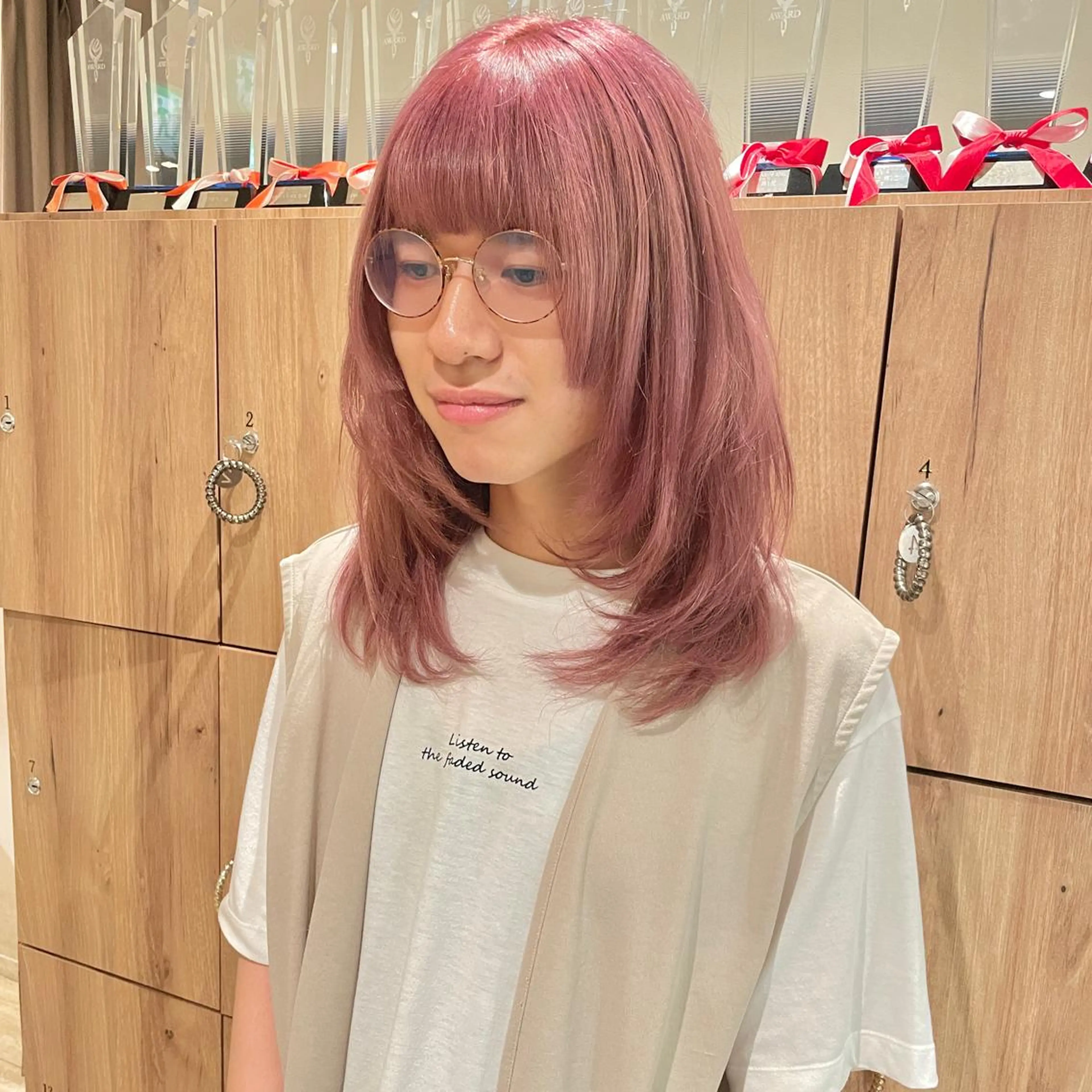 セミロング カット 大人可愛い/レイヤー /ブリーチ/溝口誠二のヘアスタイル