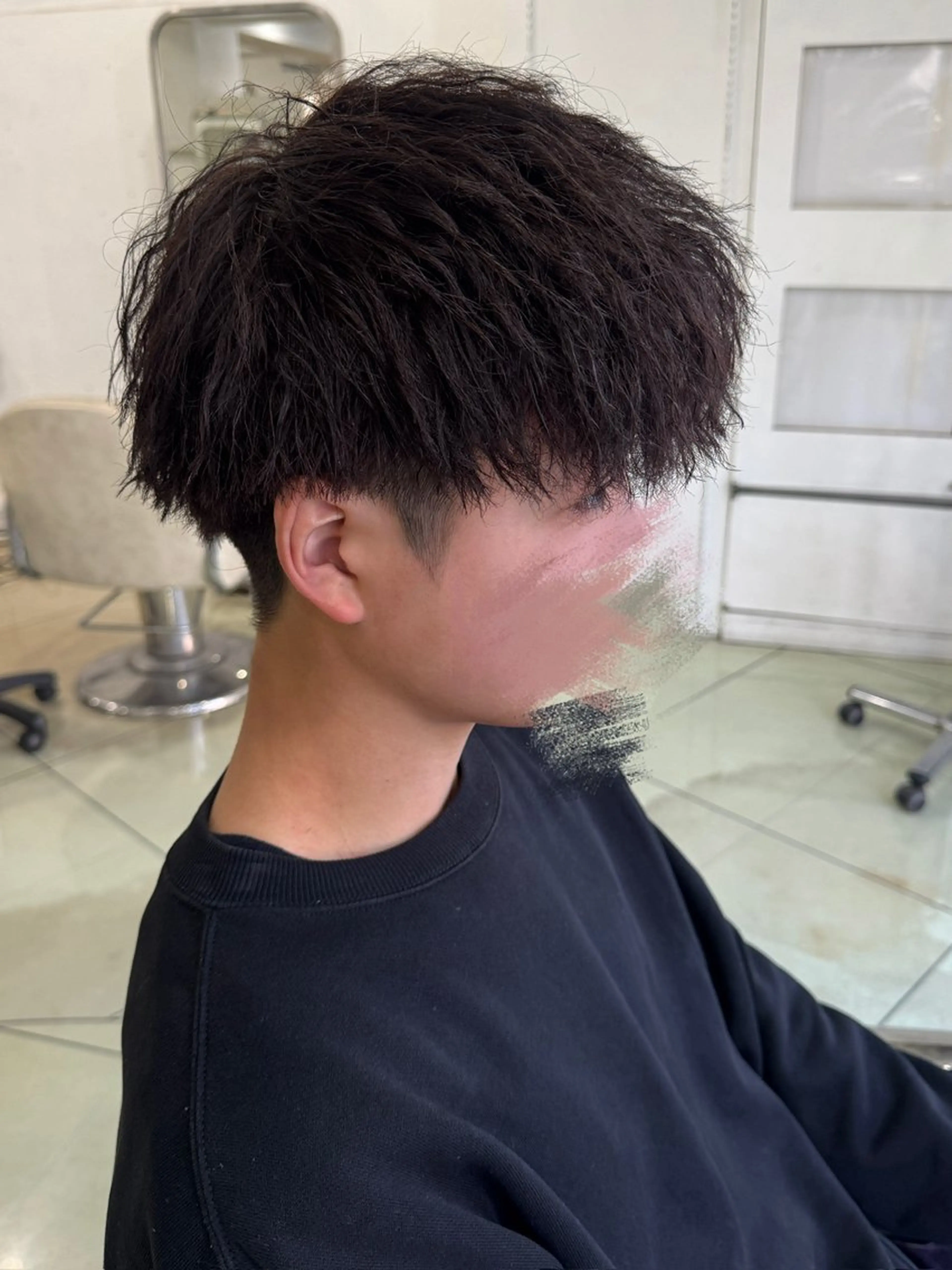 ショート メンズ メンズパーマ カット ✂︎レディース のメンズカット屋さんのヘアスタイル