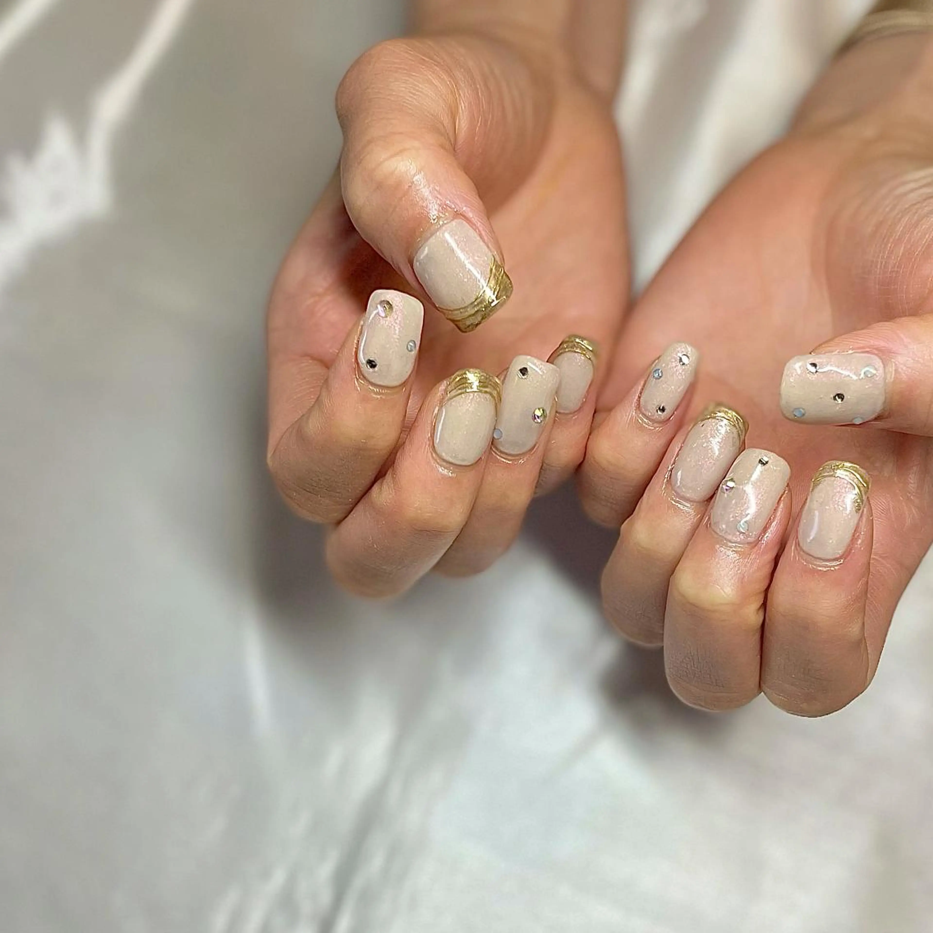 ミディアム カラー パーマ ヘアアレンジ メンズ キッズ ネイル マツエク・マツパ フレンチネイル ミラーネイル nail&eye Aoのマツエク・マツパデザイン
