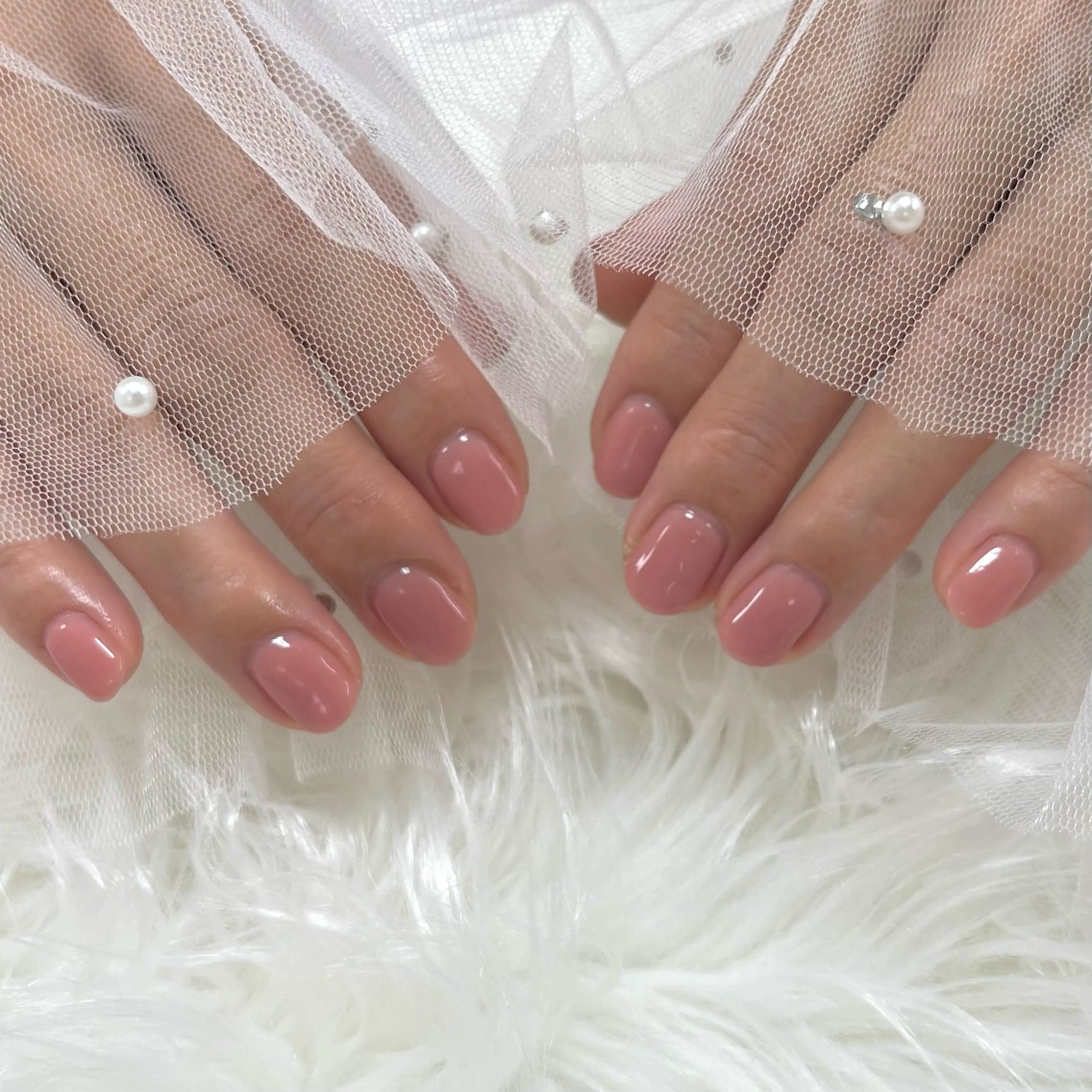 ネイル ワンカラーネイル ピンク ハンドネイル SHINE nail salonのネイルデザイン