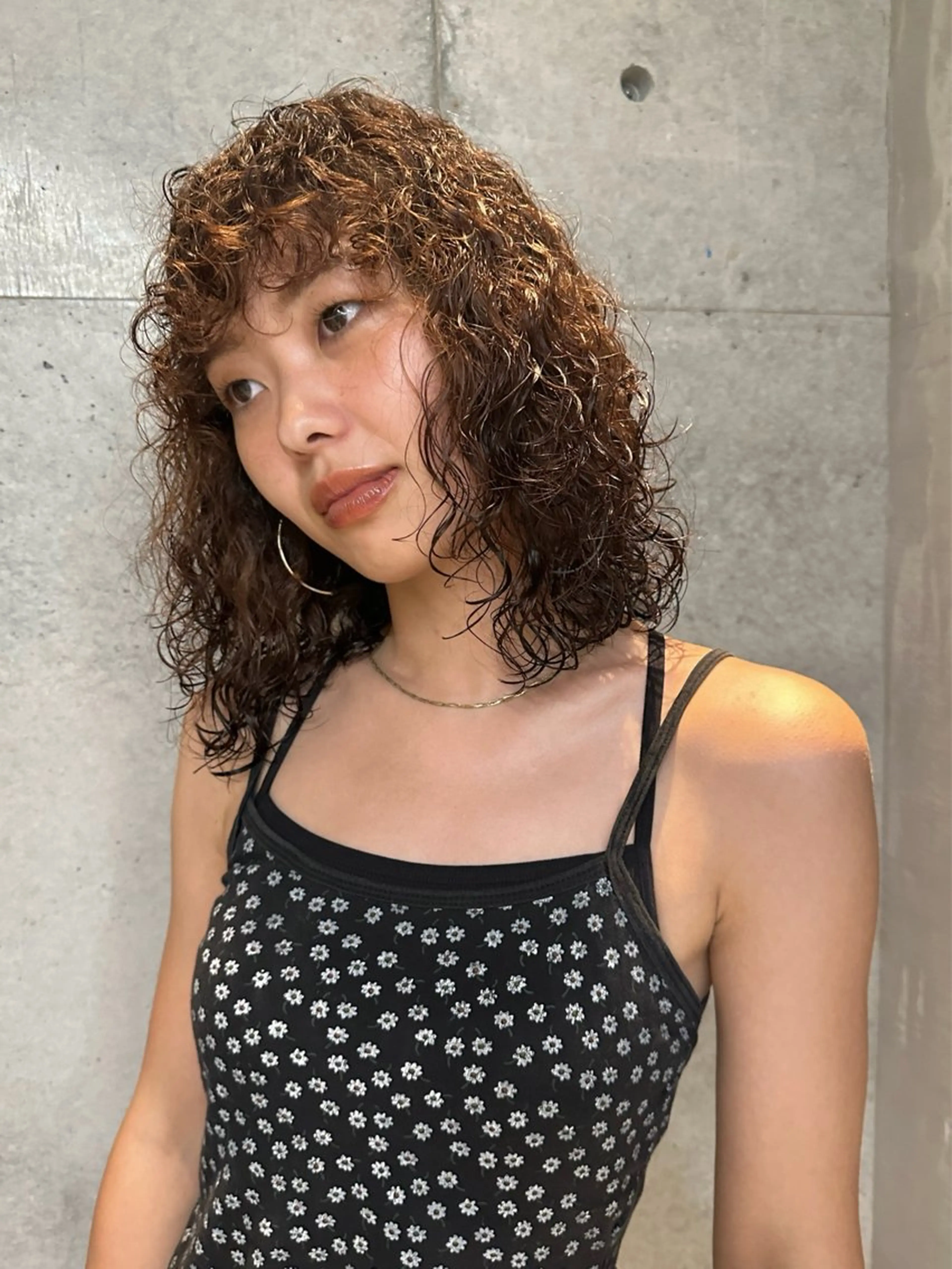 セミロング パーマ カット パーマ お悩み解決パーマ hana🩰のヘアスタイル