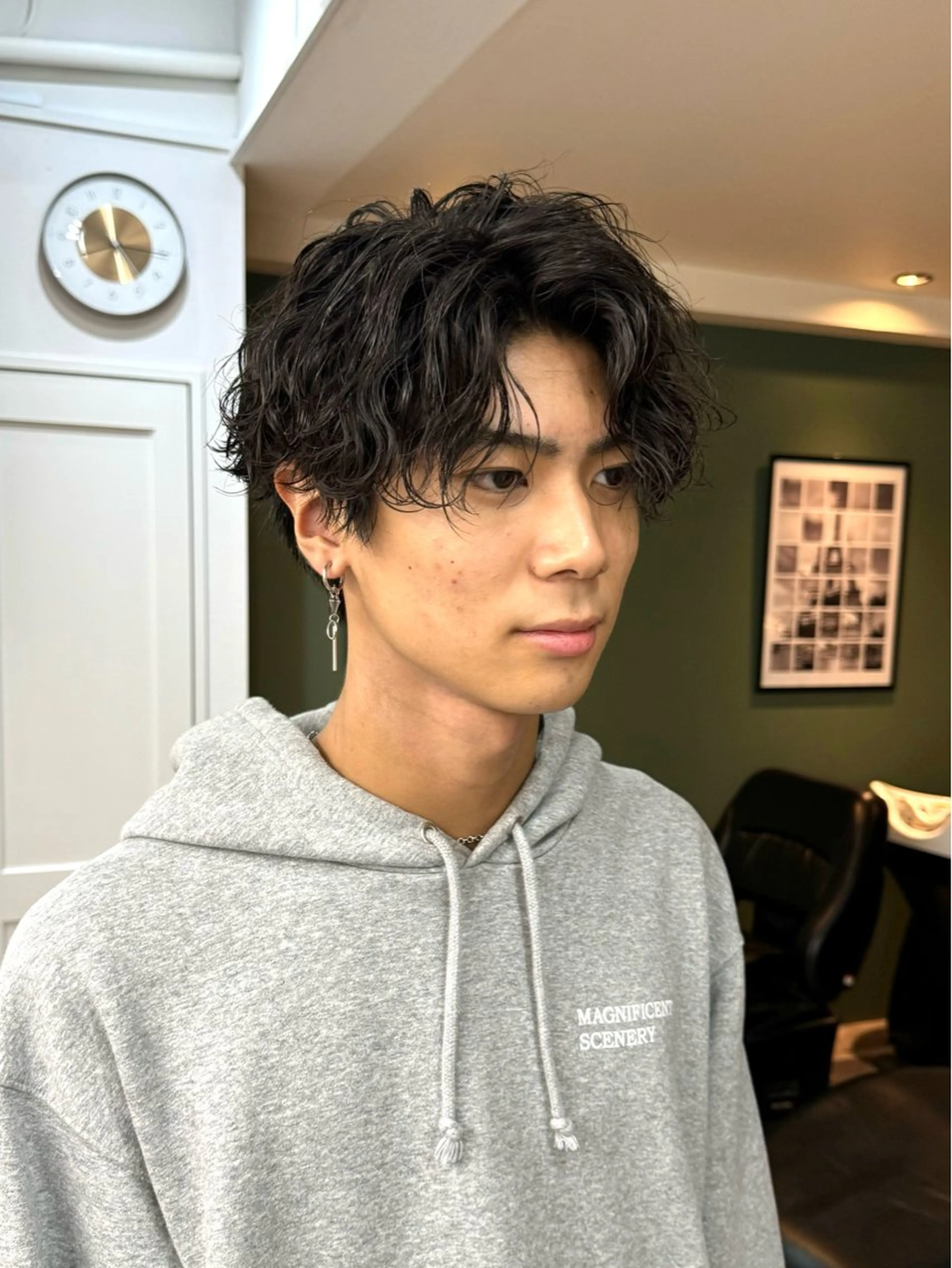 パーマ メンズ メンズパーマ 波巻きパーマ カット パーマ トリートメント シャドウパーマ/ 波巻パーマYu-Kiのヘアスタイル