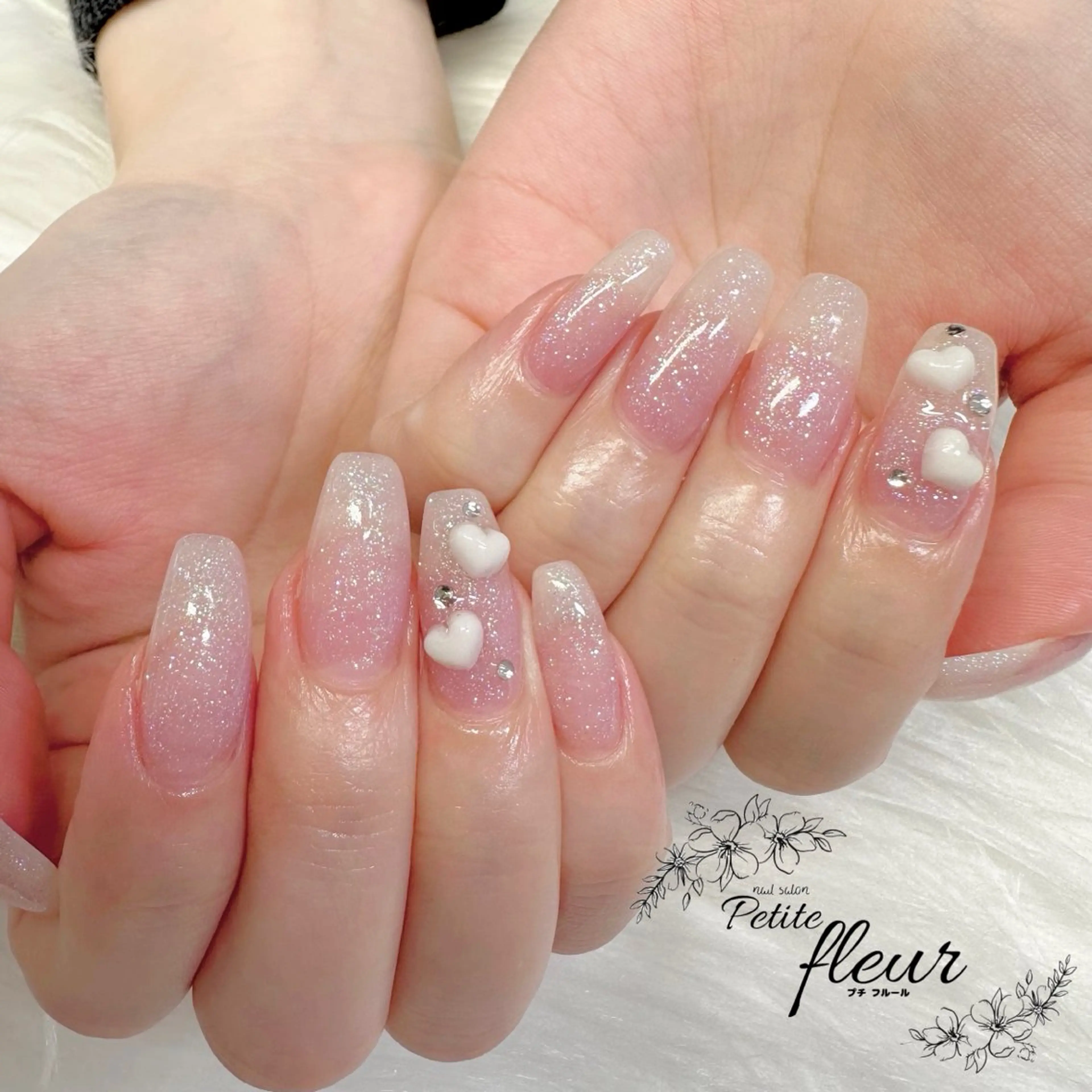 ネイル ジェルネイル 韓国ネイル ハンドネイル ❁⃘*。Petite fleur❁⃘*りさのネイルデザイン