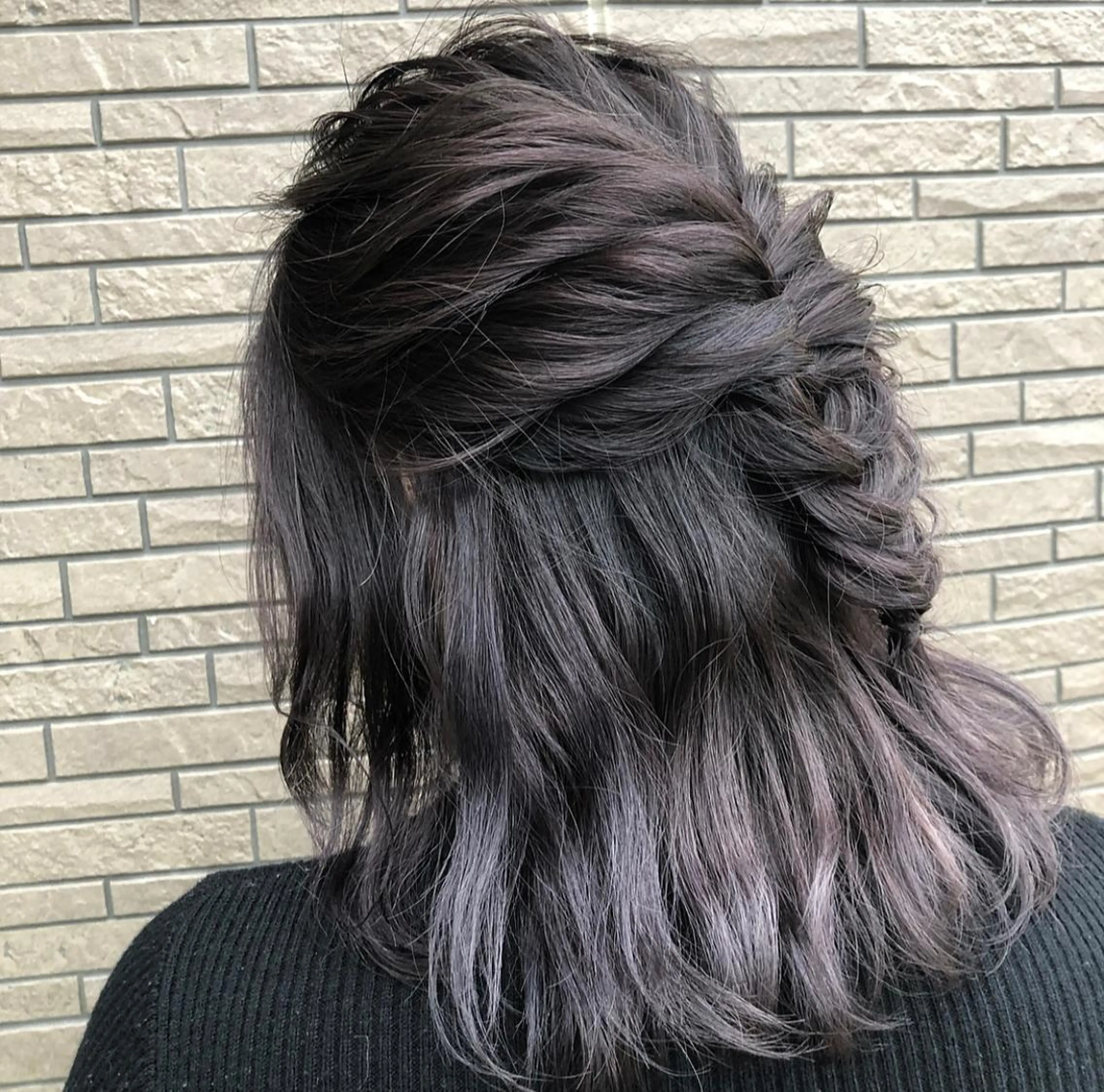 ミディアム カラー ヘアアレンジ バレイヤージュ デザインカラー グラデーションカラー ハイライトカラー ハイトーンカラー アンドウ ユウ/ レイヤーカット/韓国のヘアスタイル