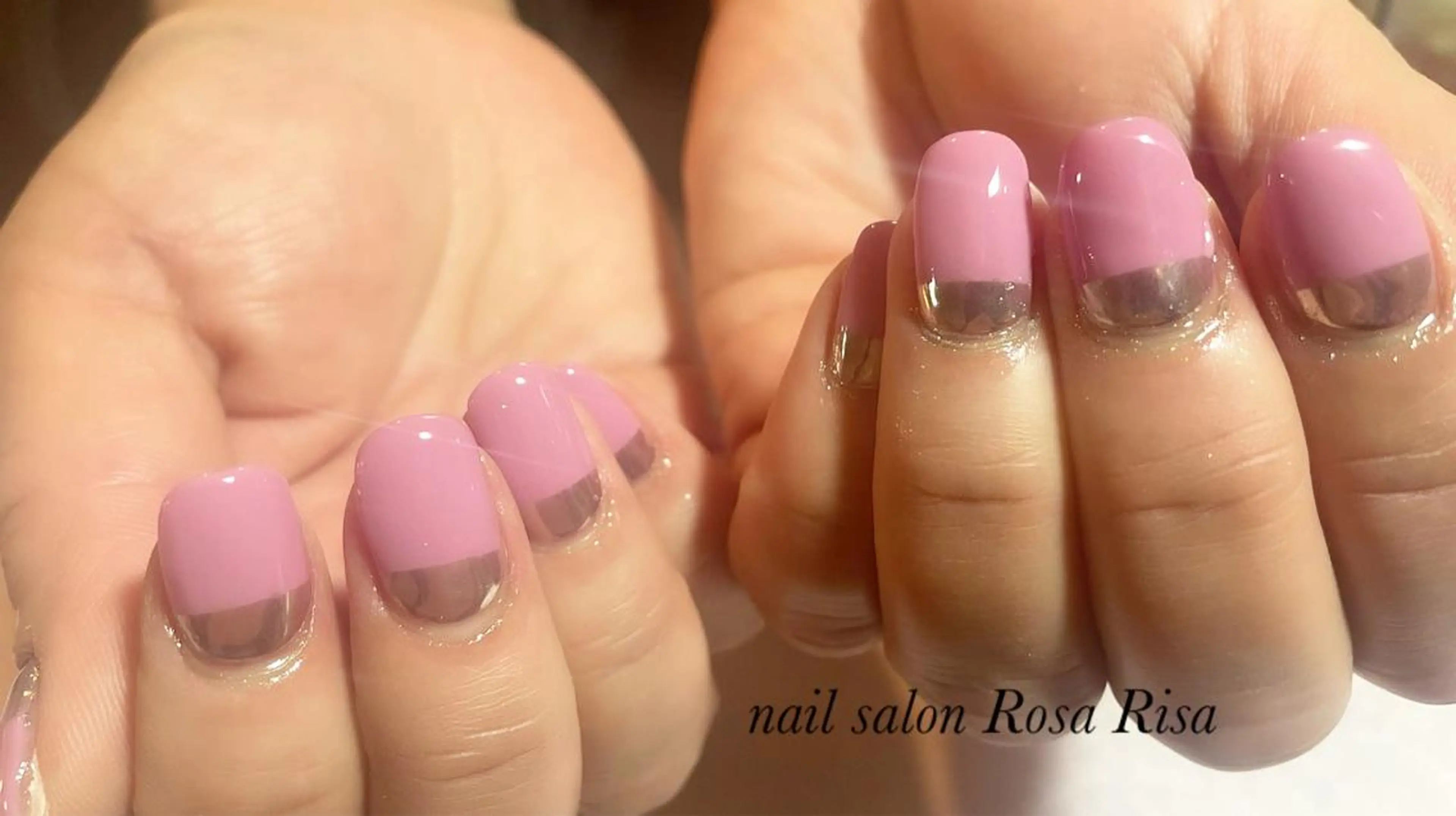 セミロング ネイル ミラーネイル ハンドネイル ネイルスタジオ シェイクユアハンズのネイルデザイン