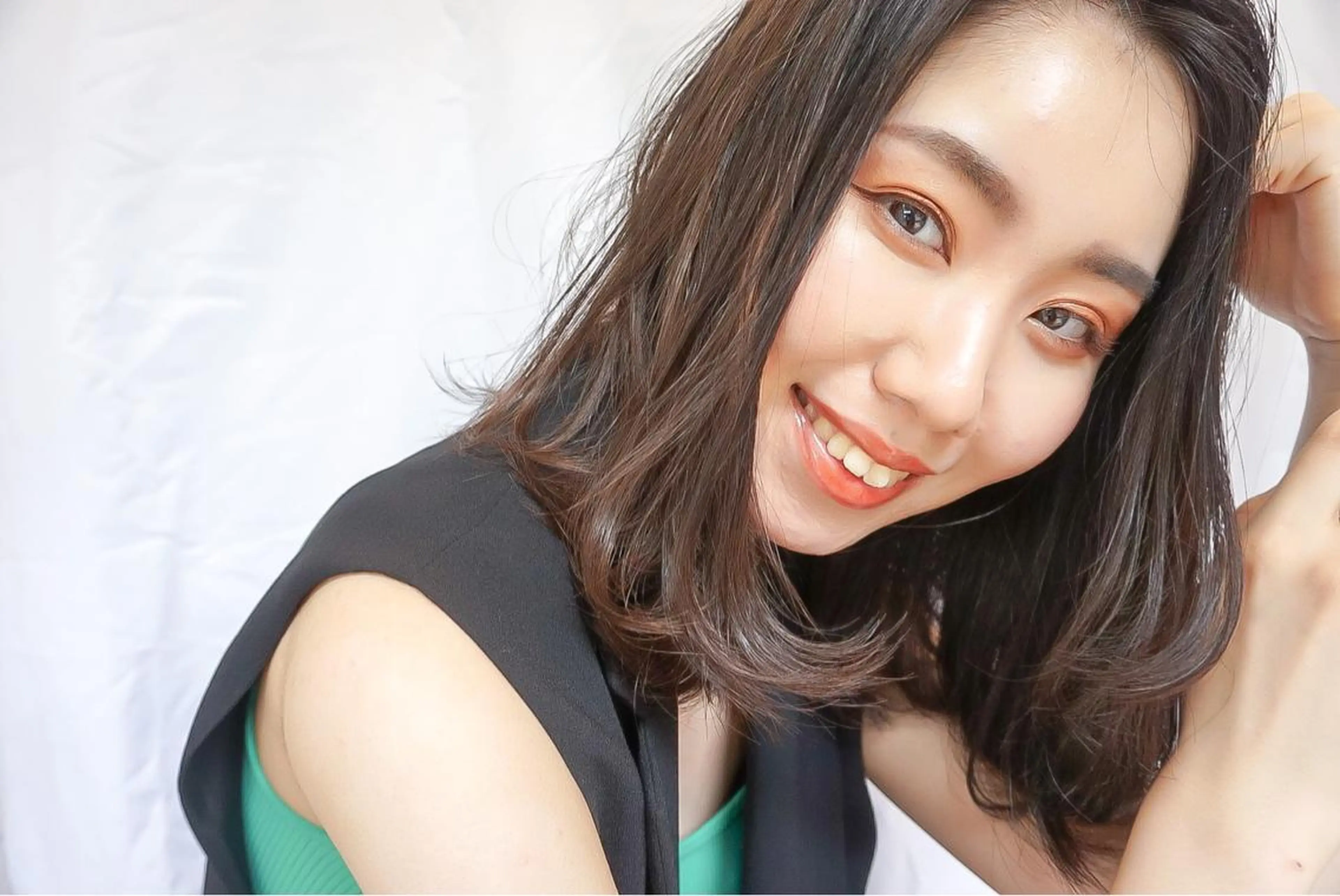 セミロング レイヤーカット SHANTi 飯塚 ヘアセット/髪質改善のヘアスタイル