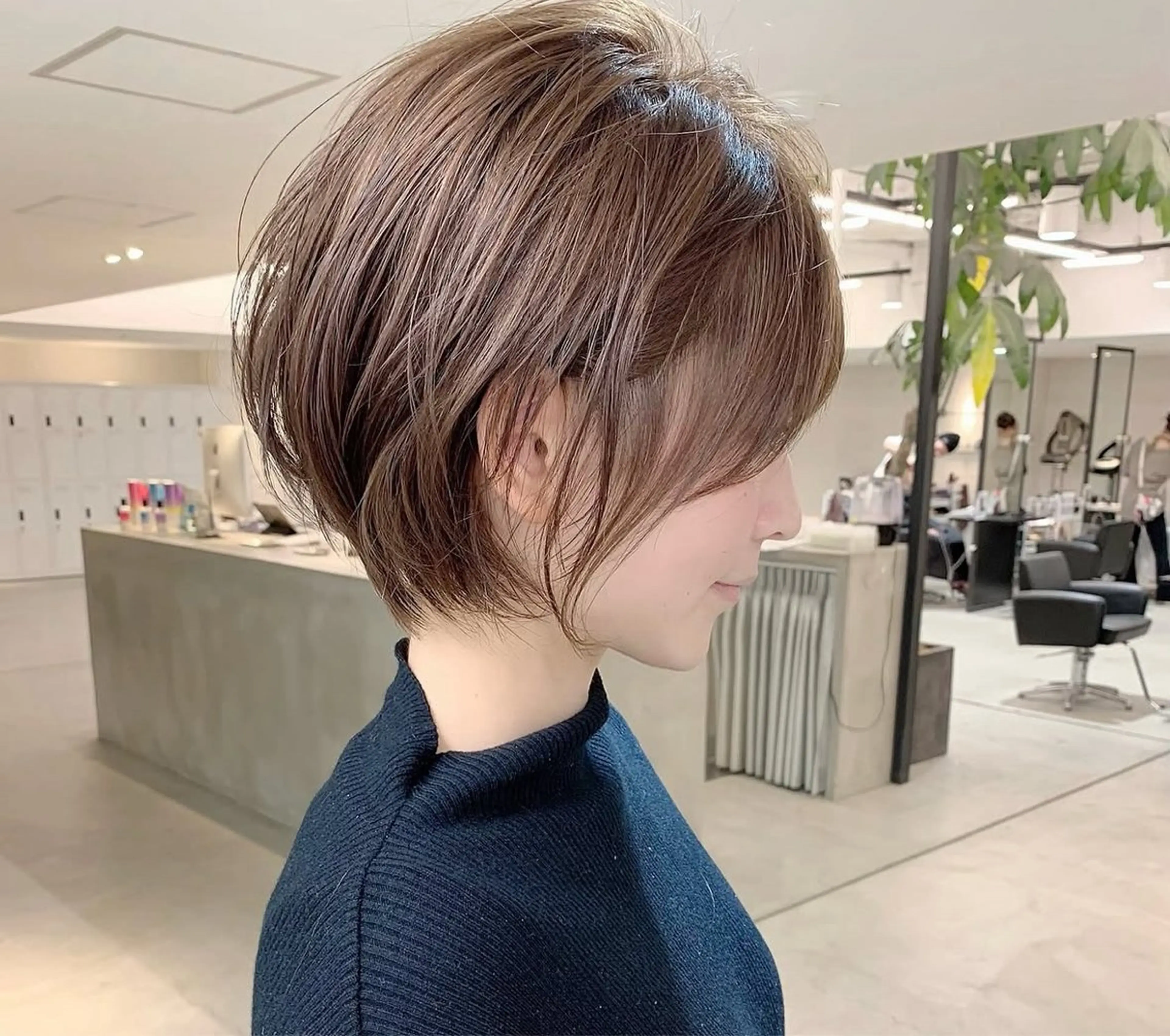 ショート 透明感ワンカラー梅田 ダブルカラー/川上のヘアスタイル