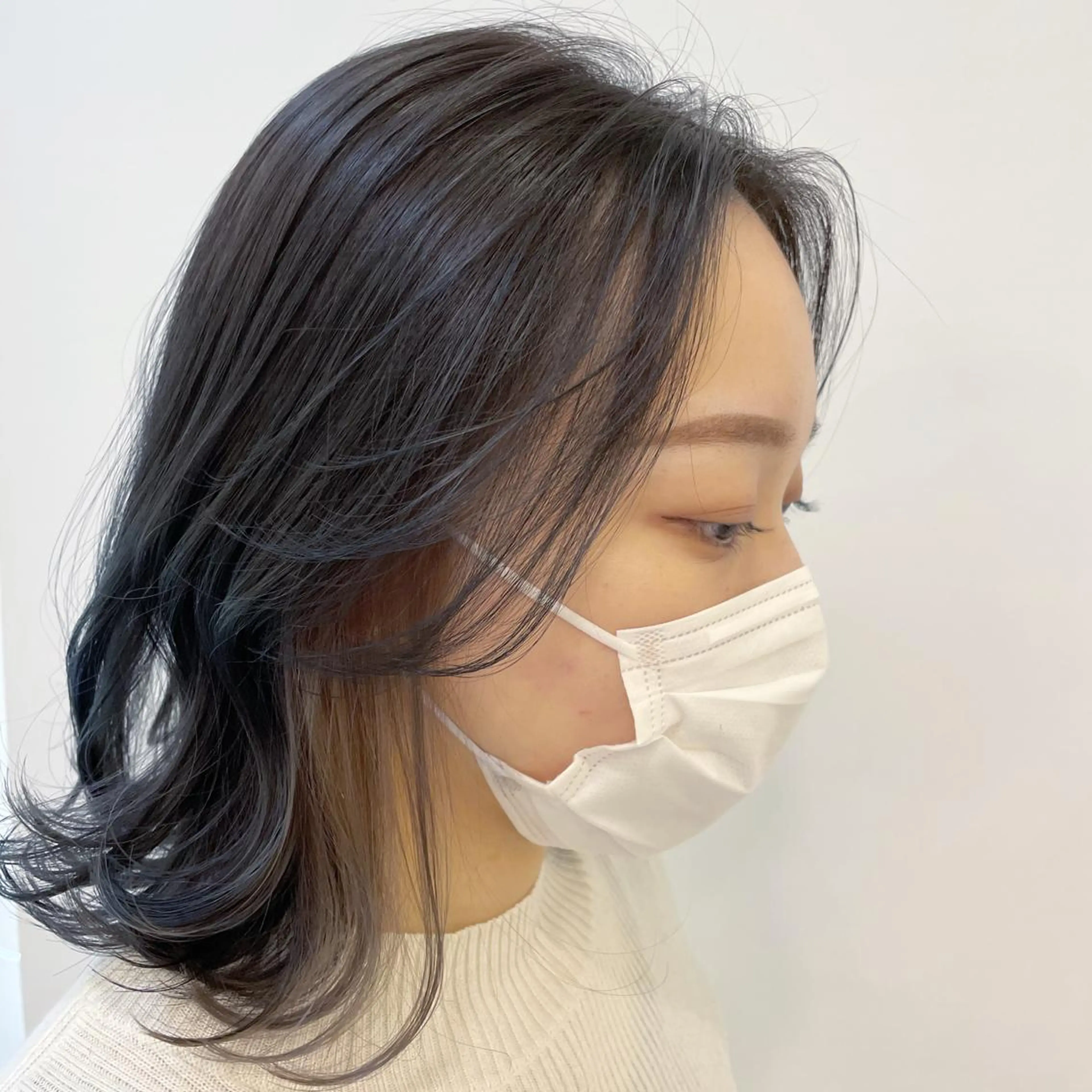 ミディアム カラー カット ヘアカラー トリートメント 嶋佐 昌大 シマサマオのヘアスタイル