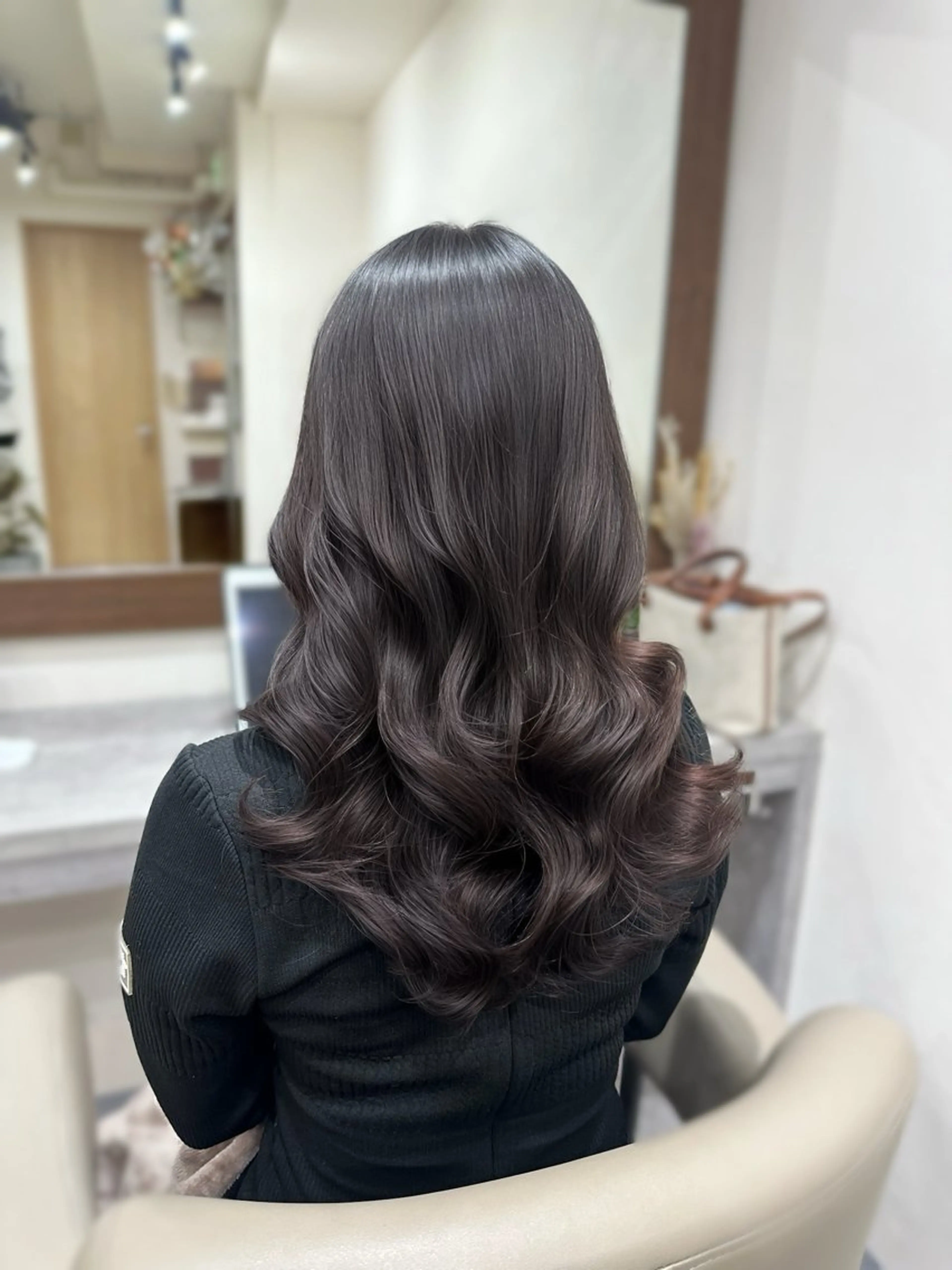 セミロング パーマ 韓国ヘア/韓国風 パーマ/kazueのヘアスタイル