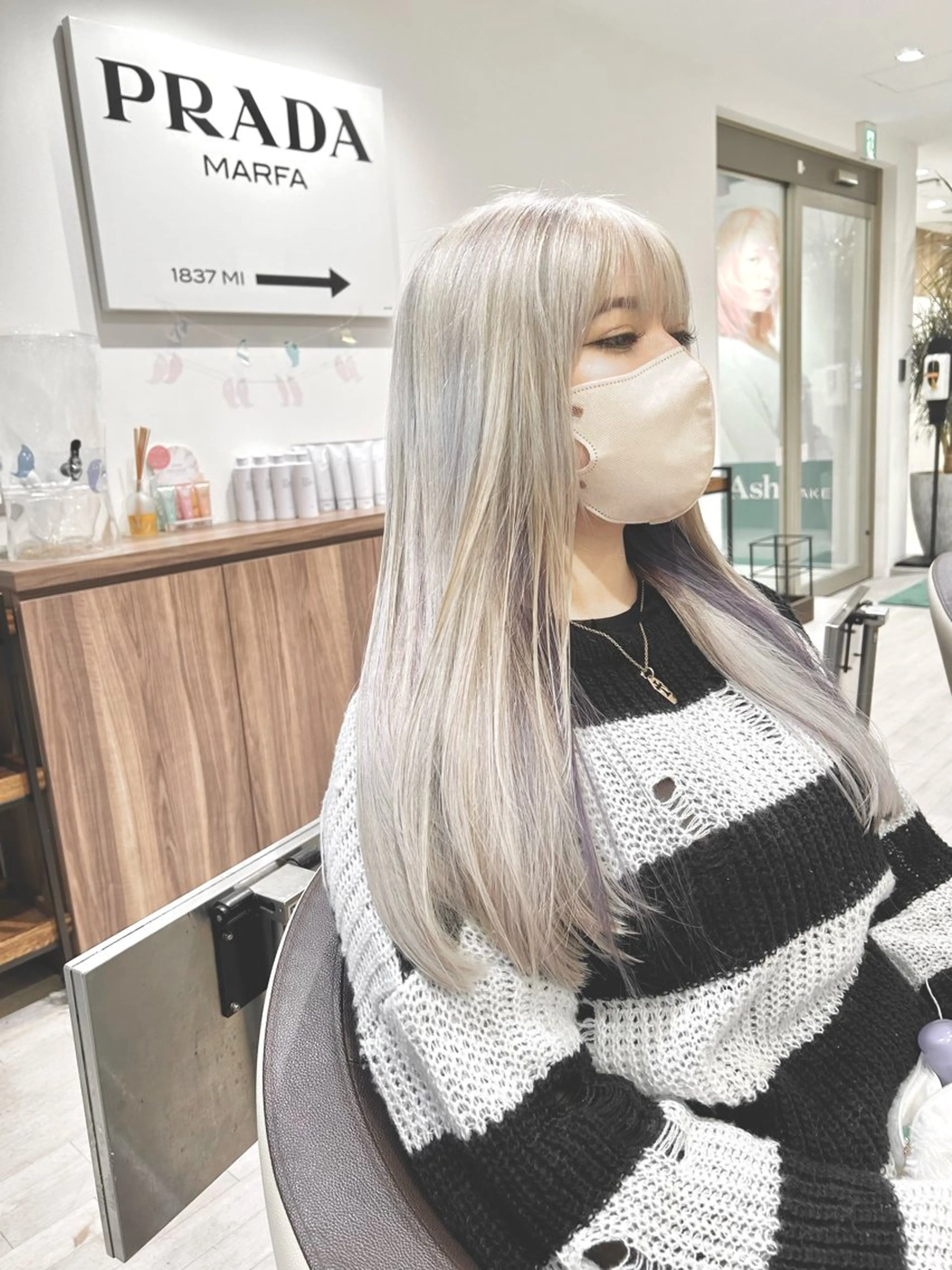 ロング カラー ヘアカラー Re:st所属・Miyavi/カラー ショートボブのヘアスタイル