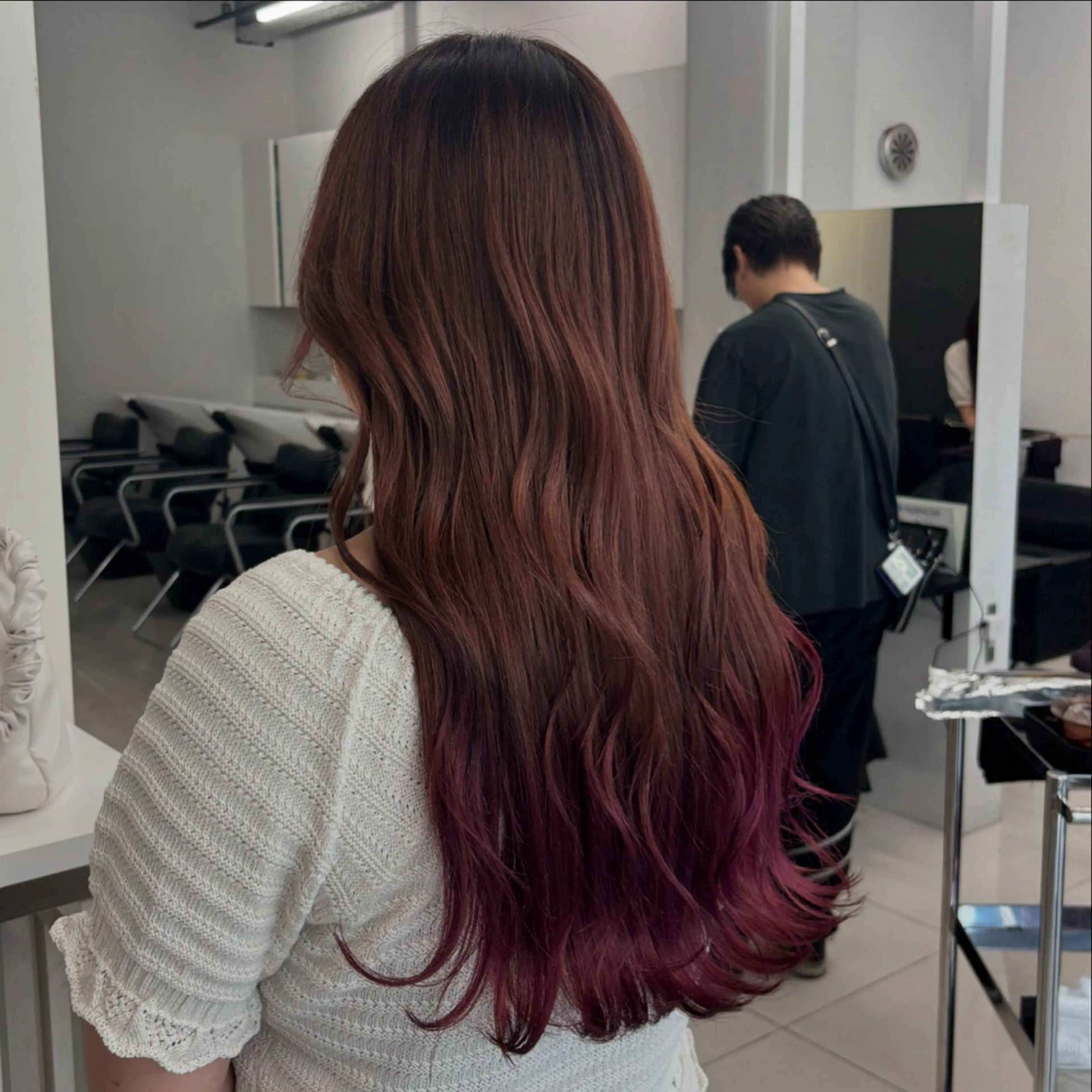 ミディアム カラー ヘアカラー トリートメント ⭐️無料！カット モデル募集⭐️夕貴のヘアスタイル