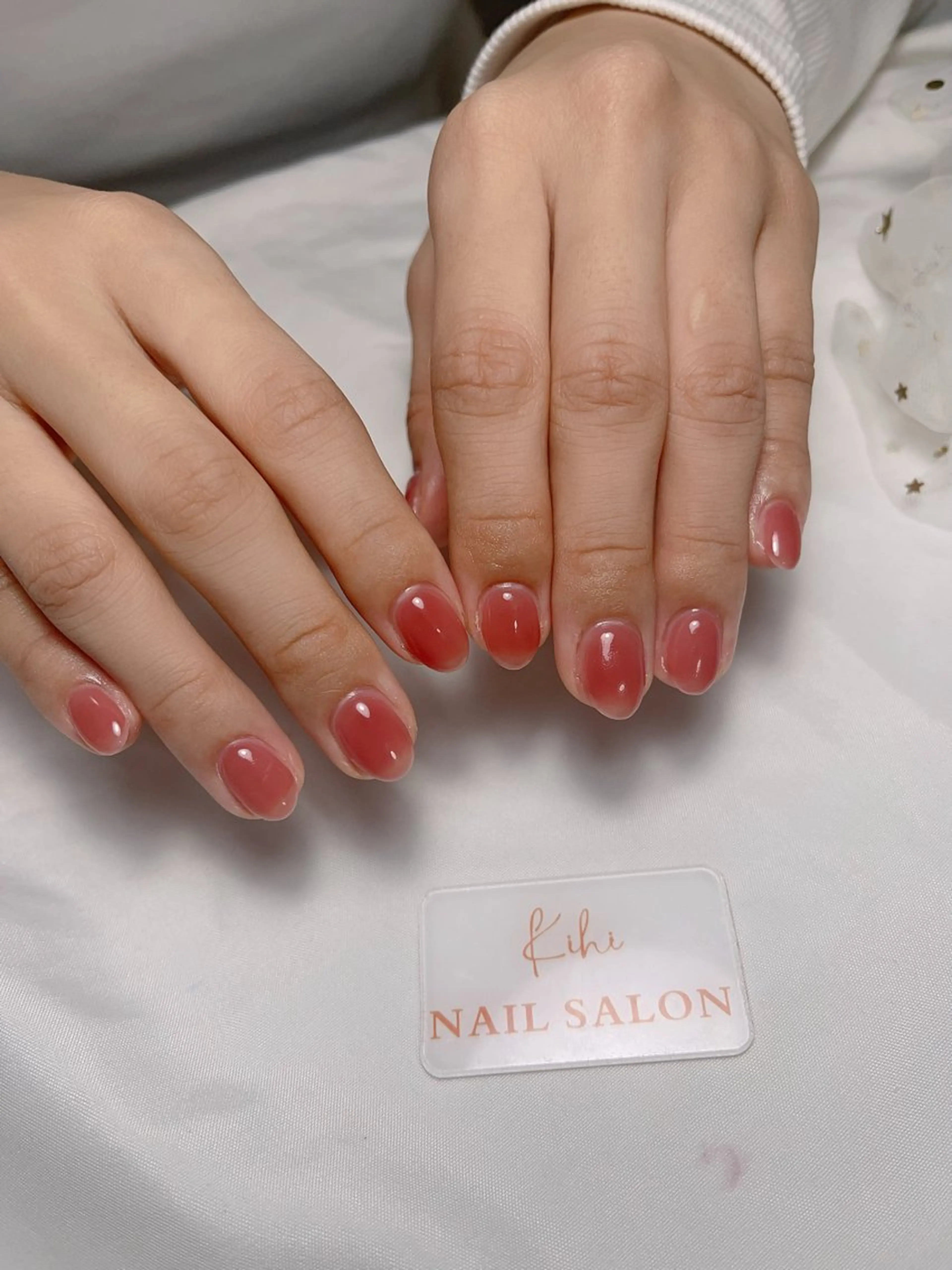 ネイル アートネイル フレンチネイル ジェルネイル グラデーション 韓国ネイル ハンドネイル ハンドケア さくら💮💮 【オフ無料】のネイルデザイン