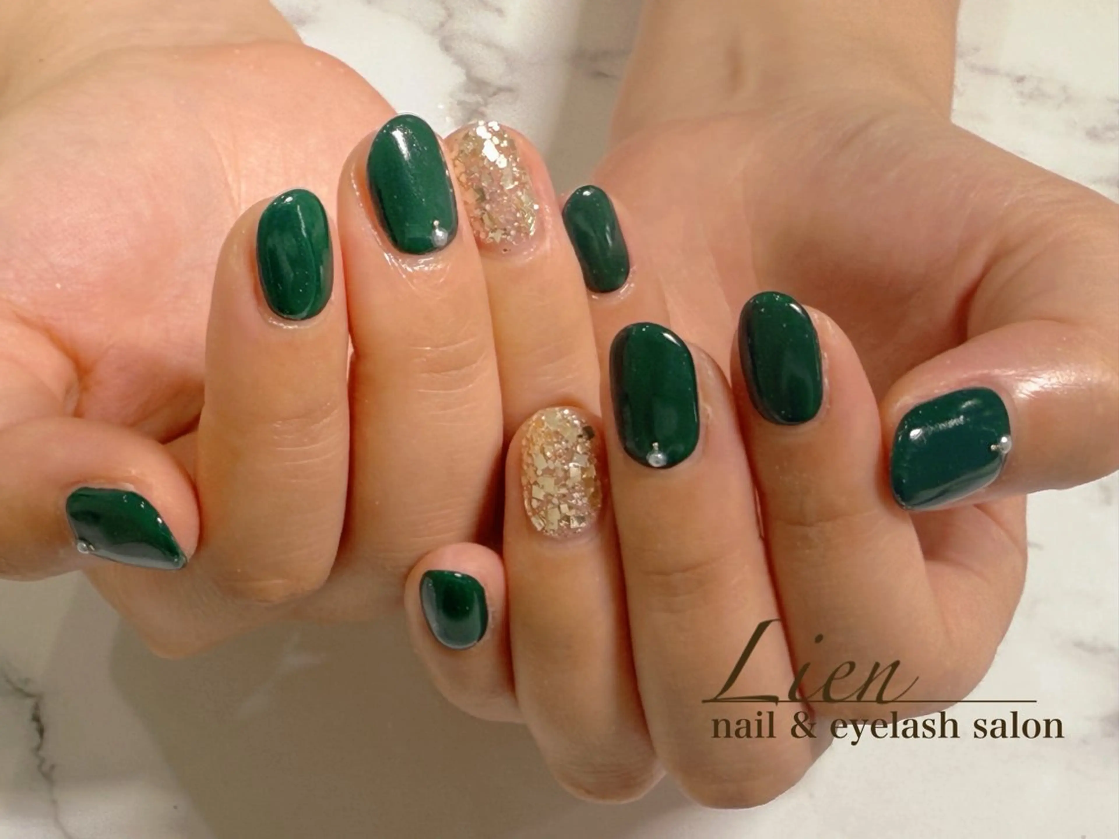 ネイル 長さ出し フットネイル フレンチネイル ジェルネイル ガラスフレンチ ハンドネイル Lien（リアン） 銀座駅6分のネイルデザイン