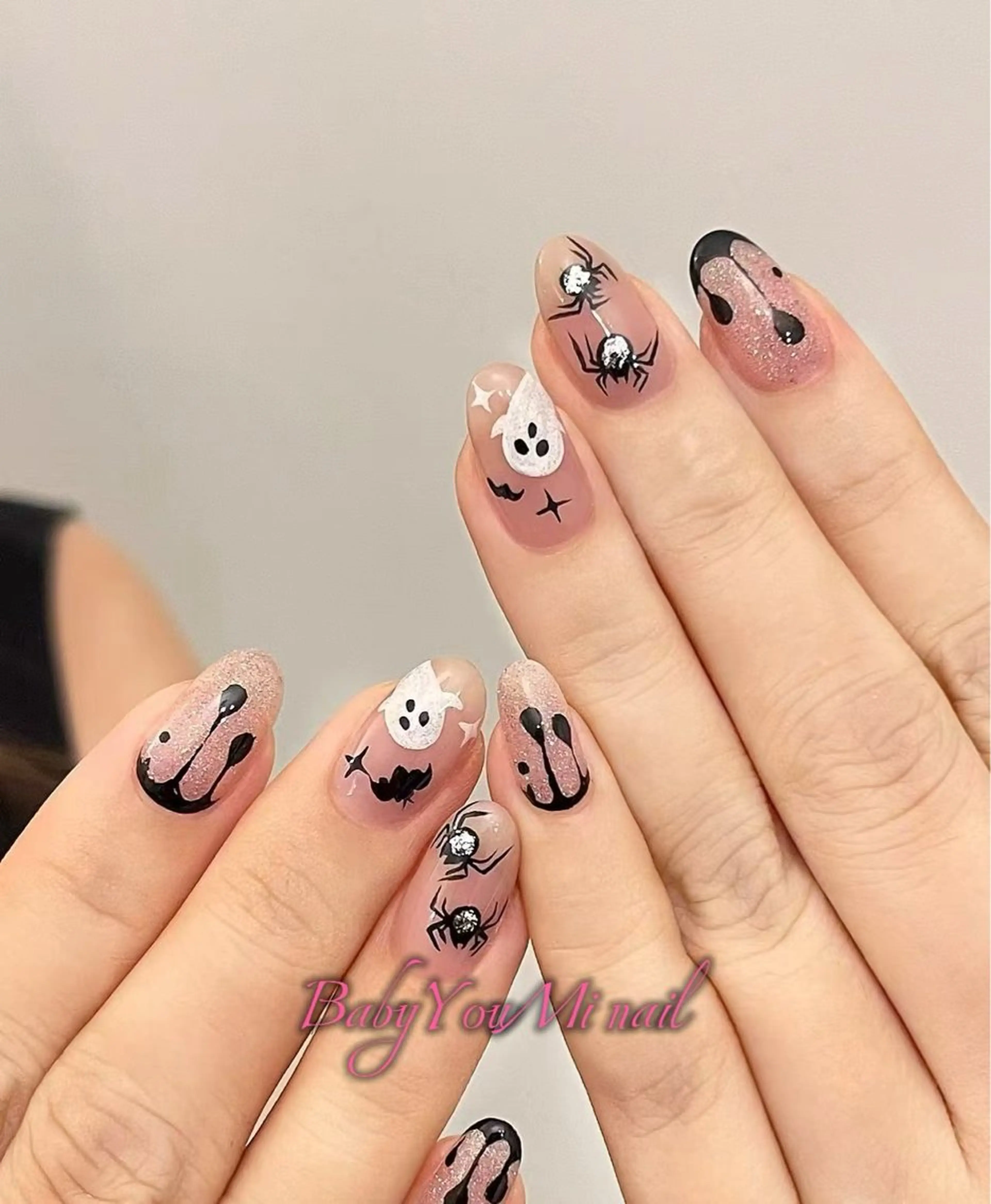 ネイル オーロラネイル フラワーネイル フットネイル フレンチネイル ジェルネイル ハンドネイル BabyYouMi nailのネイルデザイン