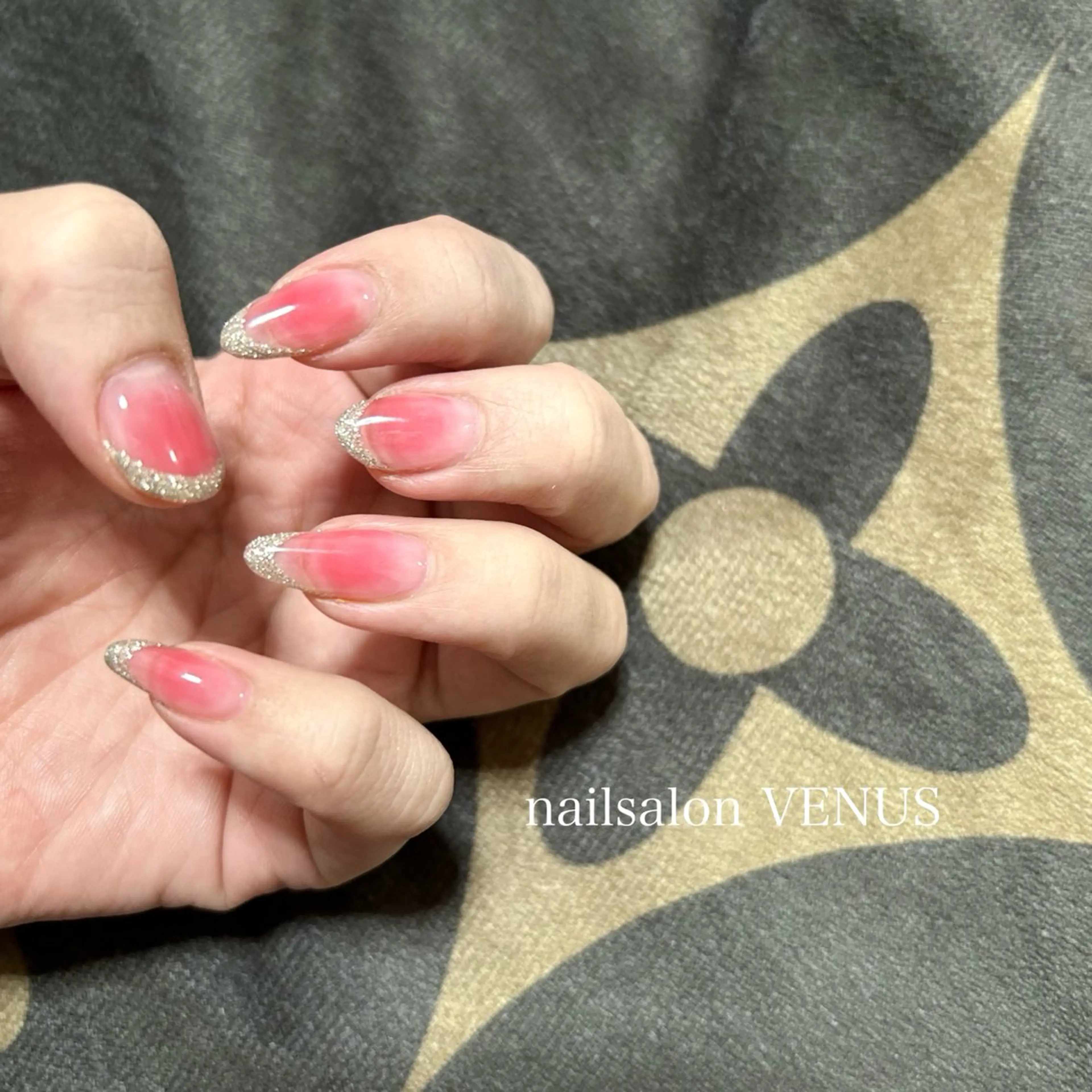 ネイル チークネイル フレンチネイル 春ネイル nailsalon VENUSのネイルデザイン