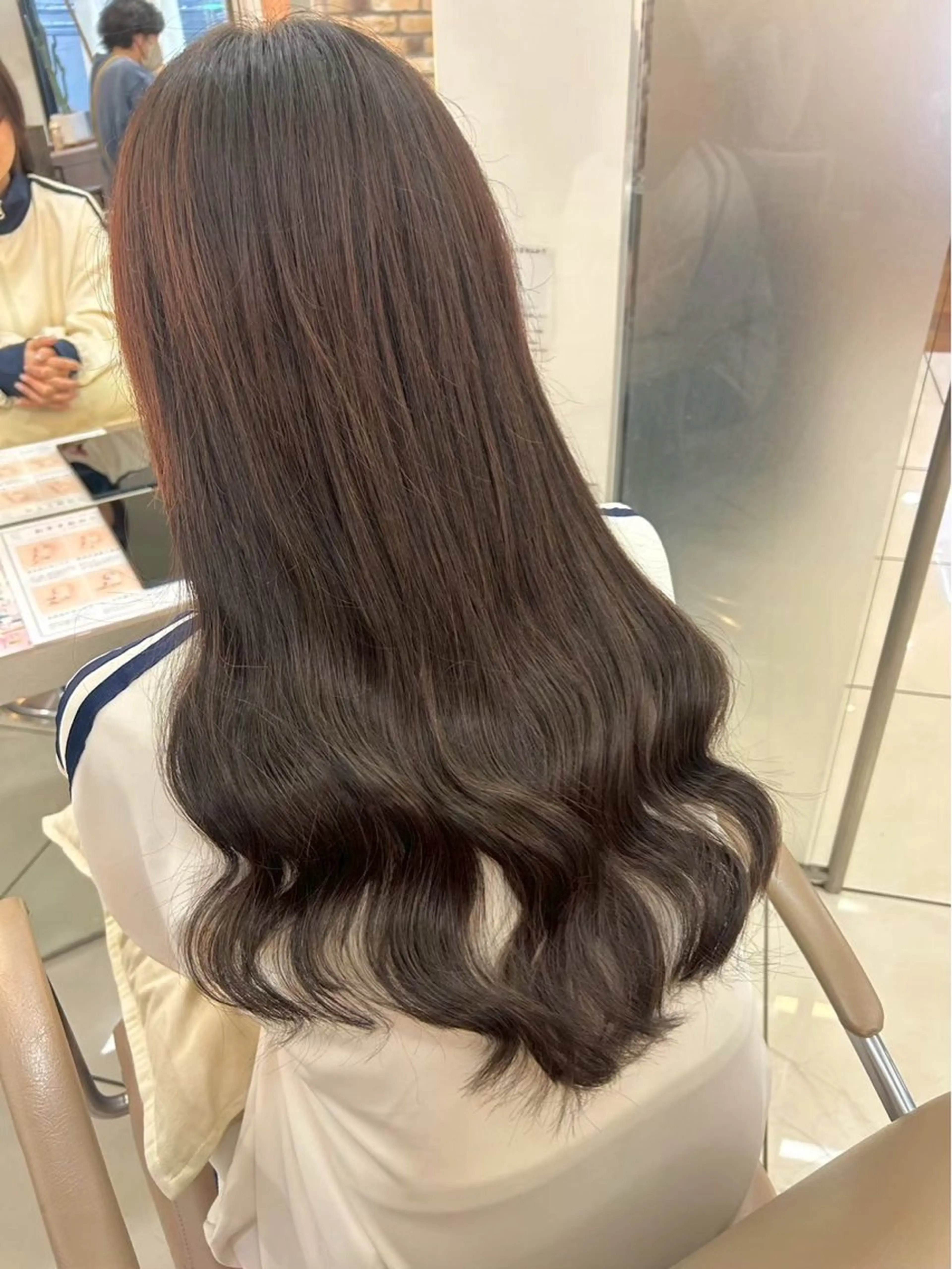 セミロング カラー ヘアカラー エクステ 羽エクステ/シール エクステ/横浜駅5分のヘアスタイル