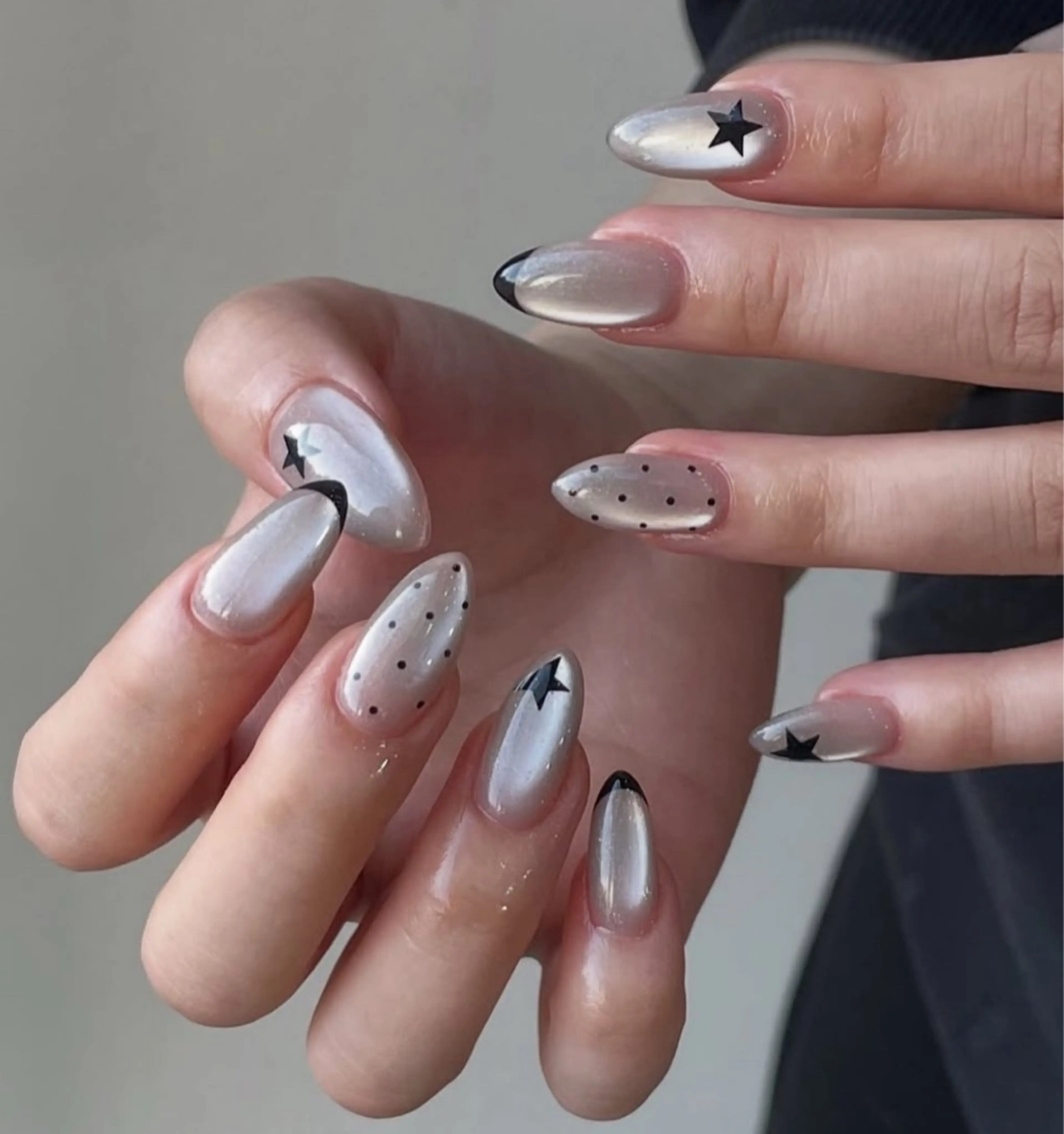 ネイル ハンドネイル 🎀PG🩵 ネイルサロンのネイルデザイン