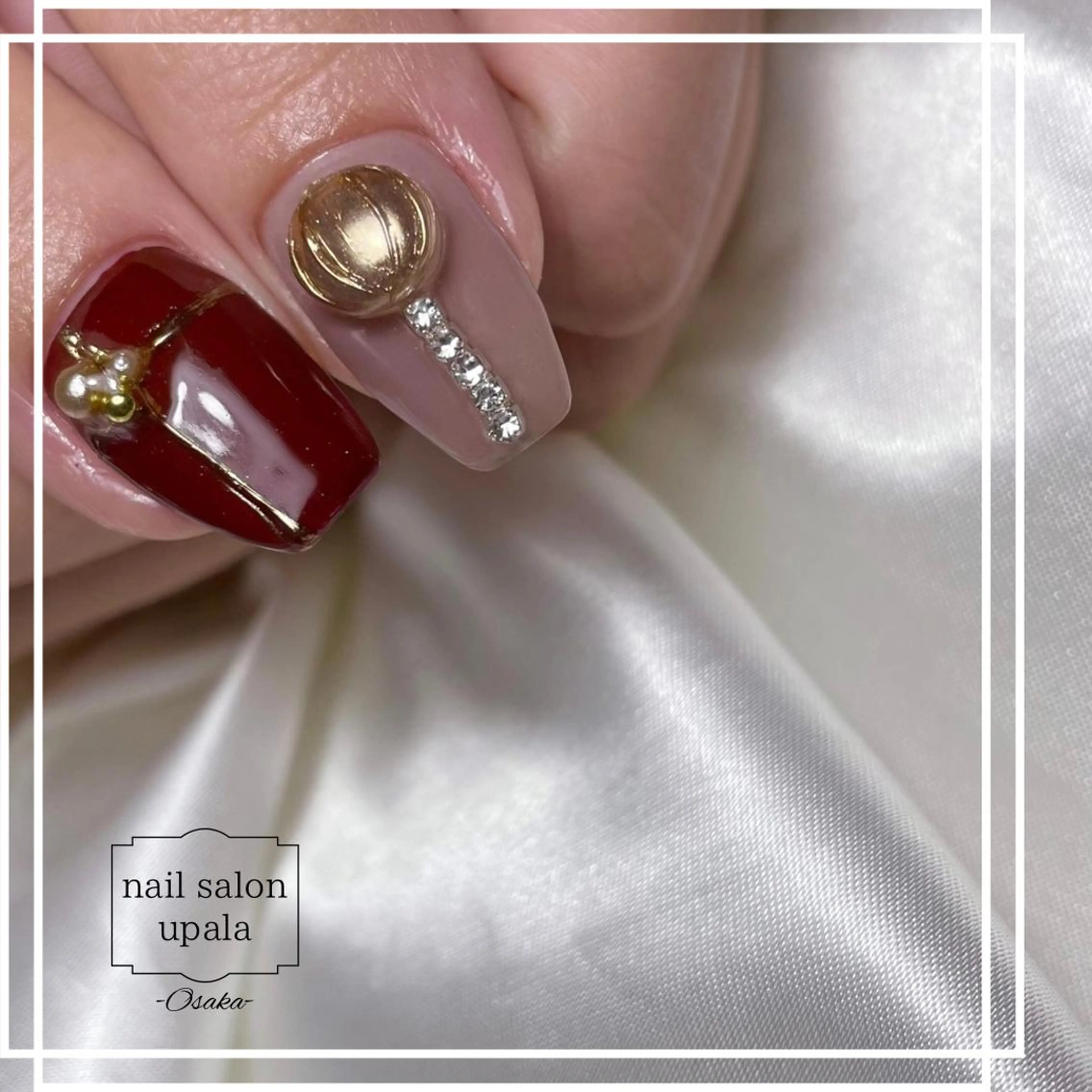 ネイル オーロラネイル ハート マグネットネイル ニュアンスネイル 冬ネイル ハンドネイル upala Mayukoのネイルデザイン