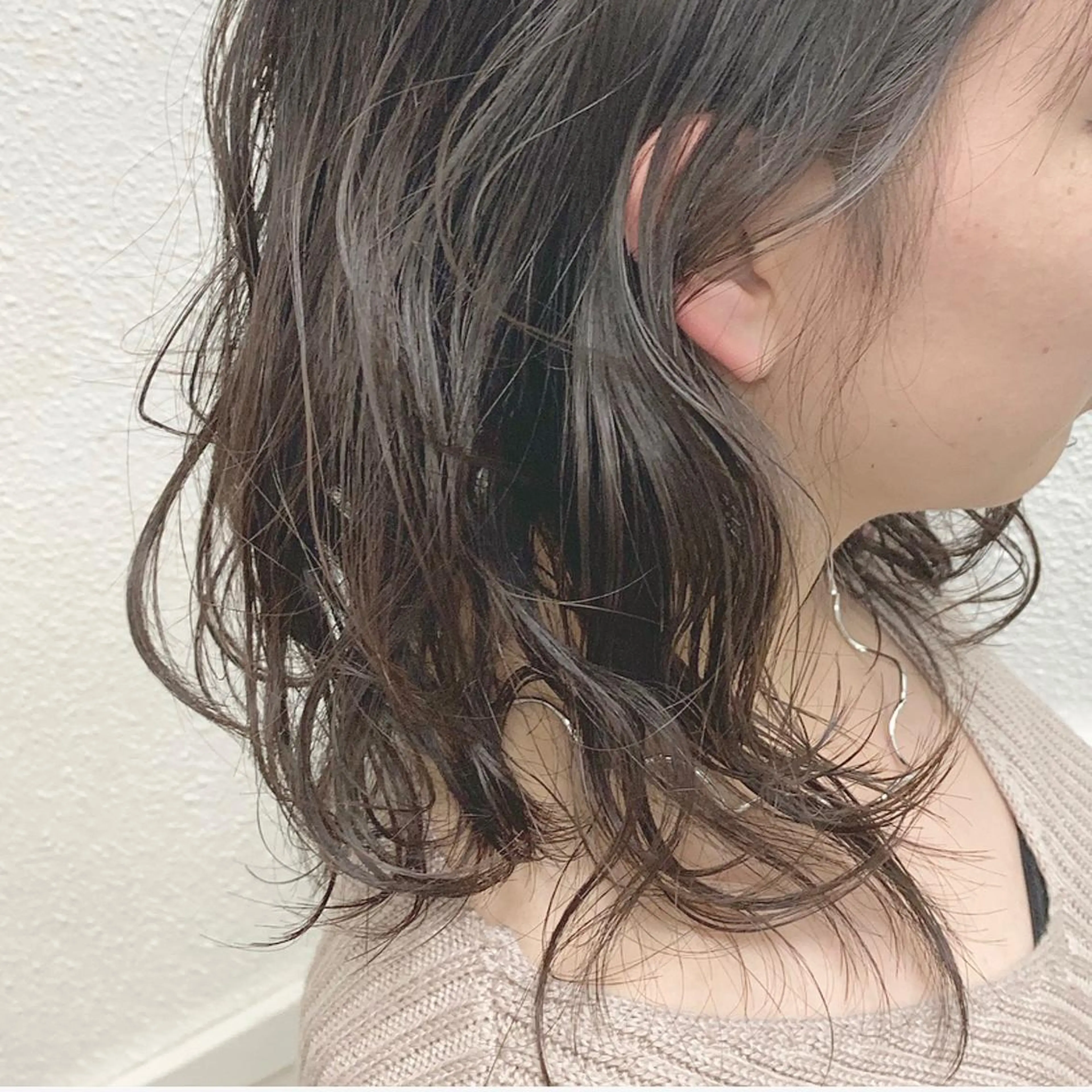 セミロング カラー 韓国　縮毛矯正 髪質改善　木村のヘアスタイル