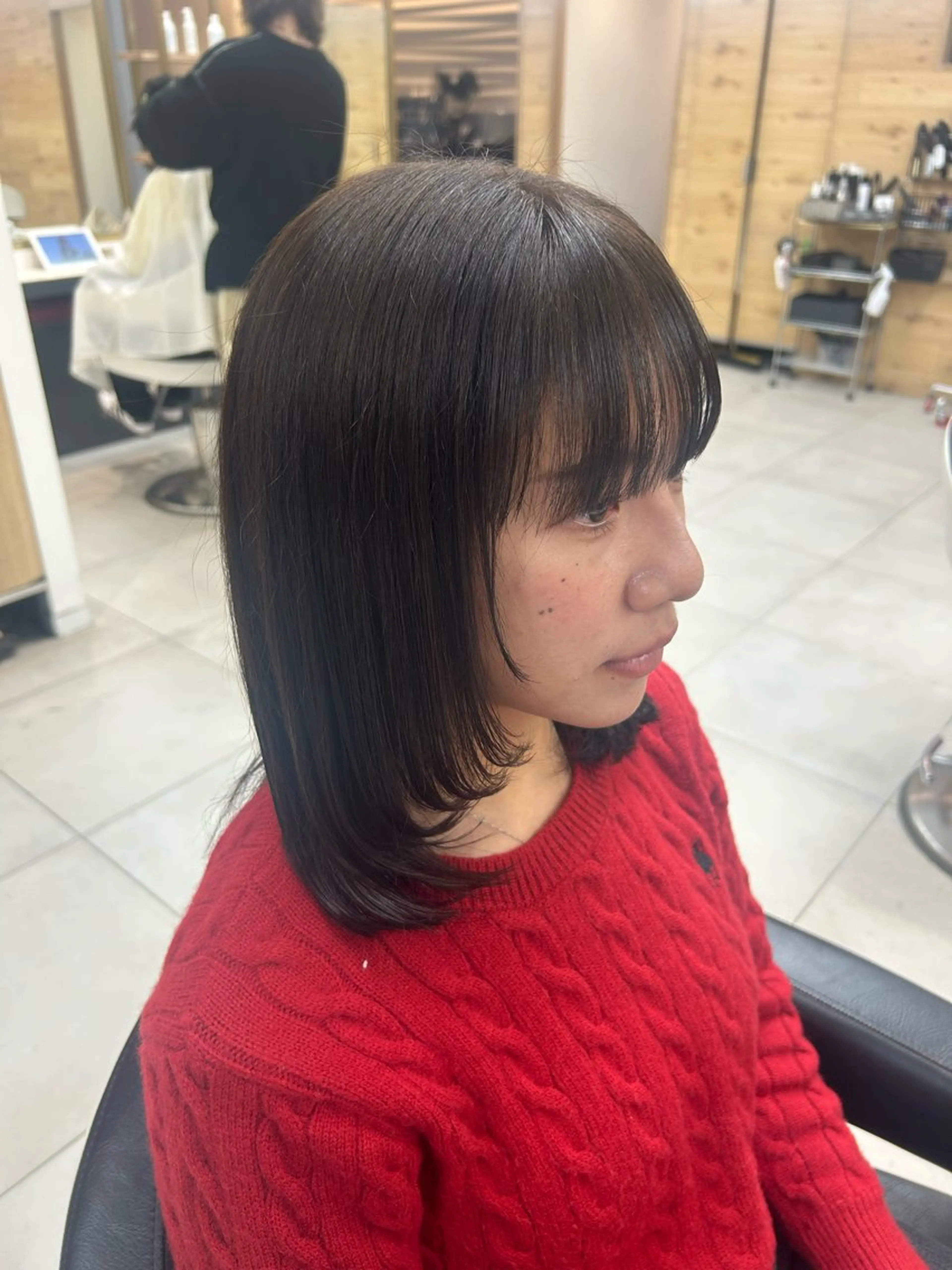 髪質改善カラー🕊️🩵カット＋髪質改善カラー＋トリートメントの写真