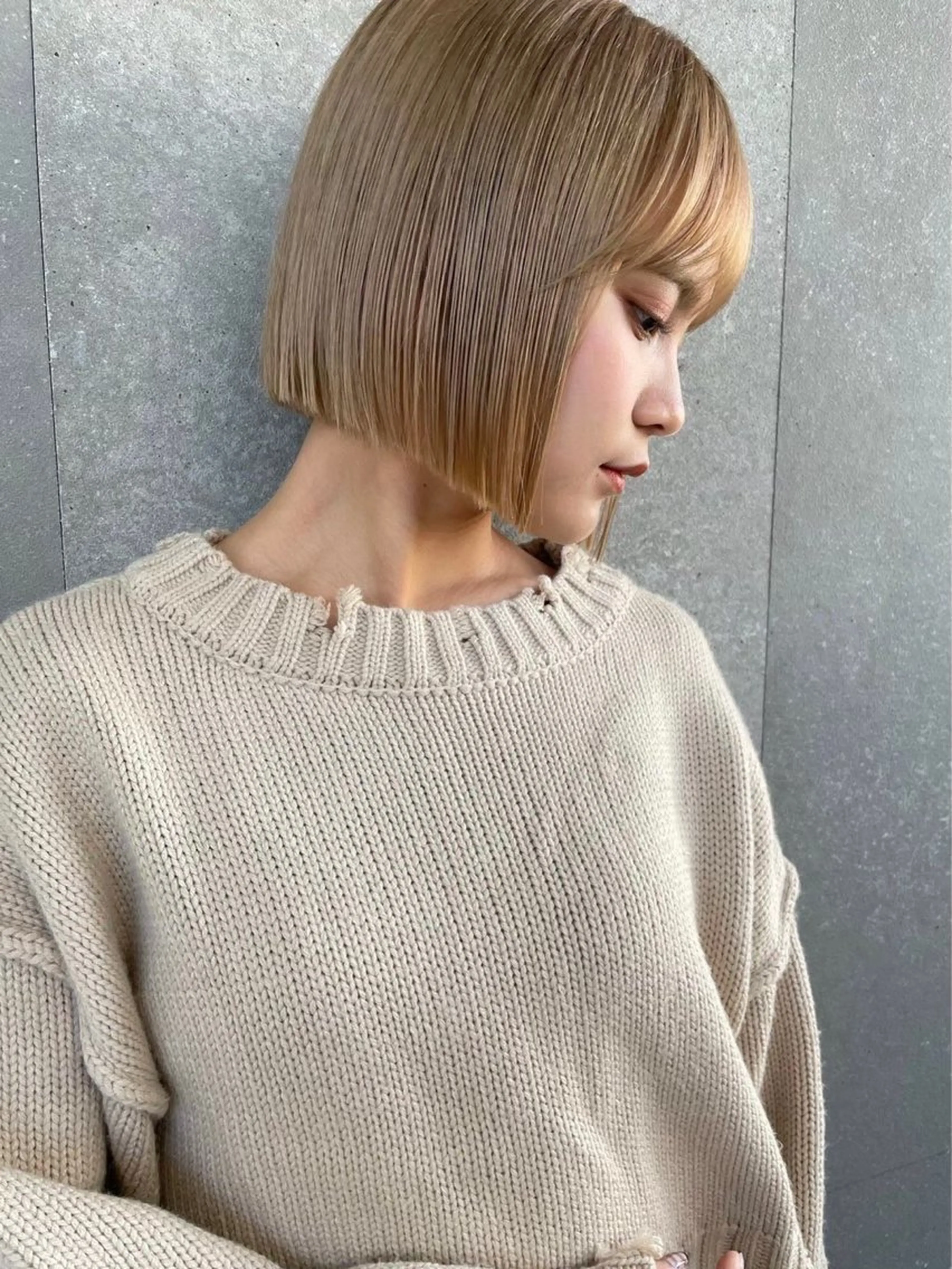 ミディアム カラー ハイトーン特化🤍/ 韓国ボブ / ハルナのヘアスタイル