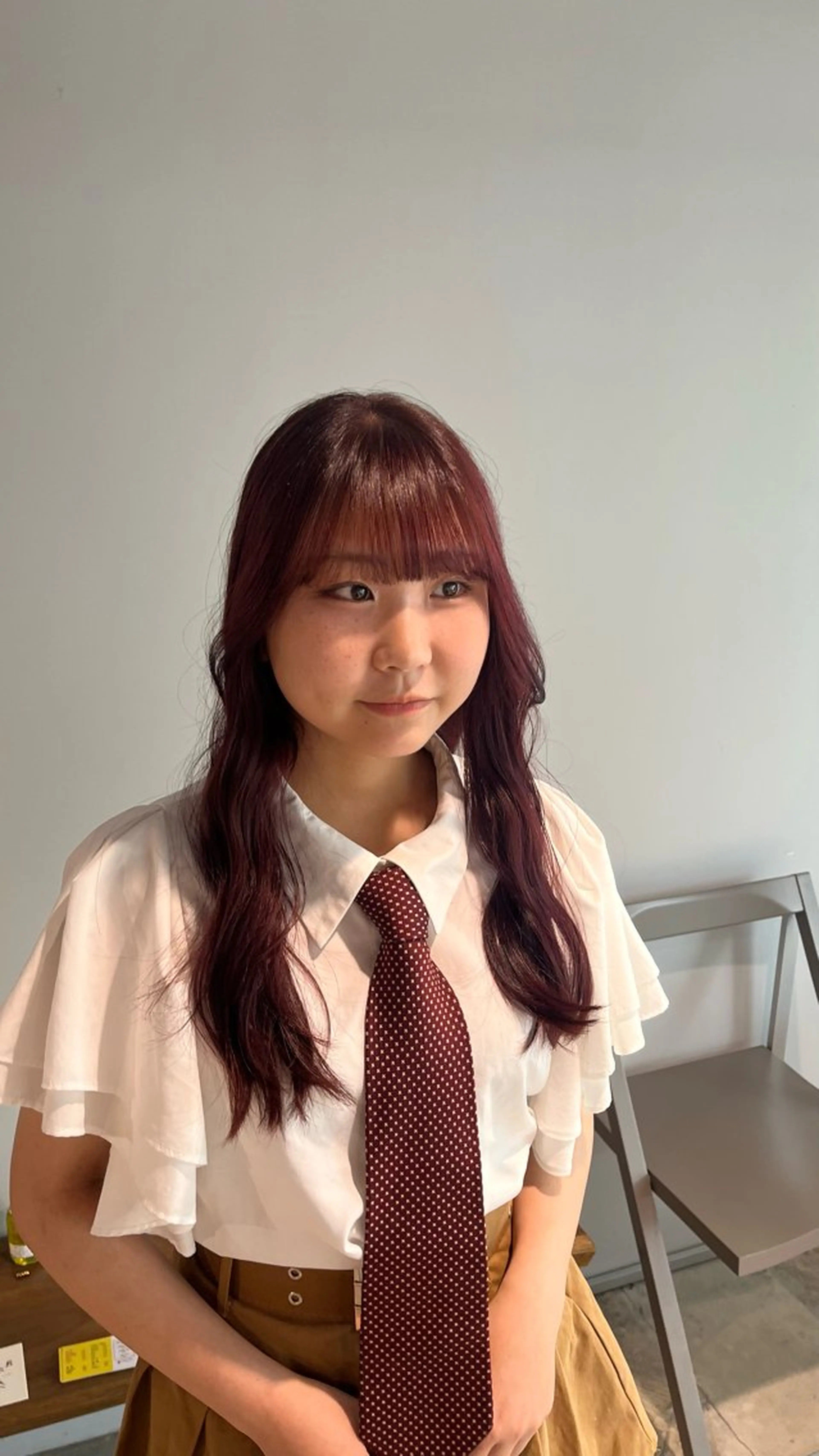 セミロング ヘアカラー one momokaのヘアスタイル