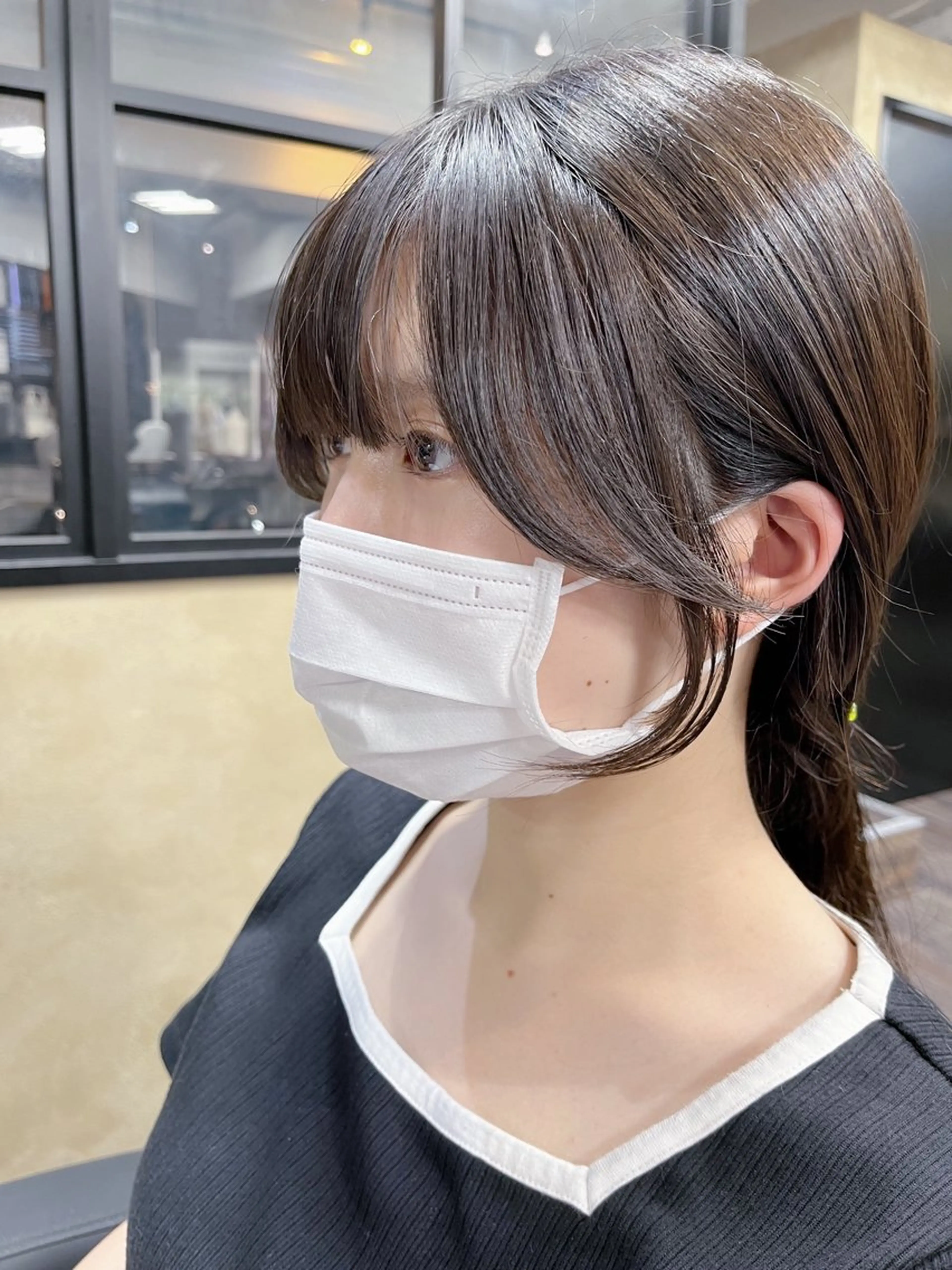 ミディアム カラー ヘアアレンジ カット ヘアカラー トリートメント 🤍清楚系 韓国レイヤー🤍拓朗のヘアスタイル