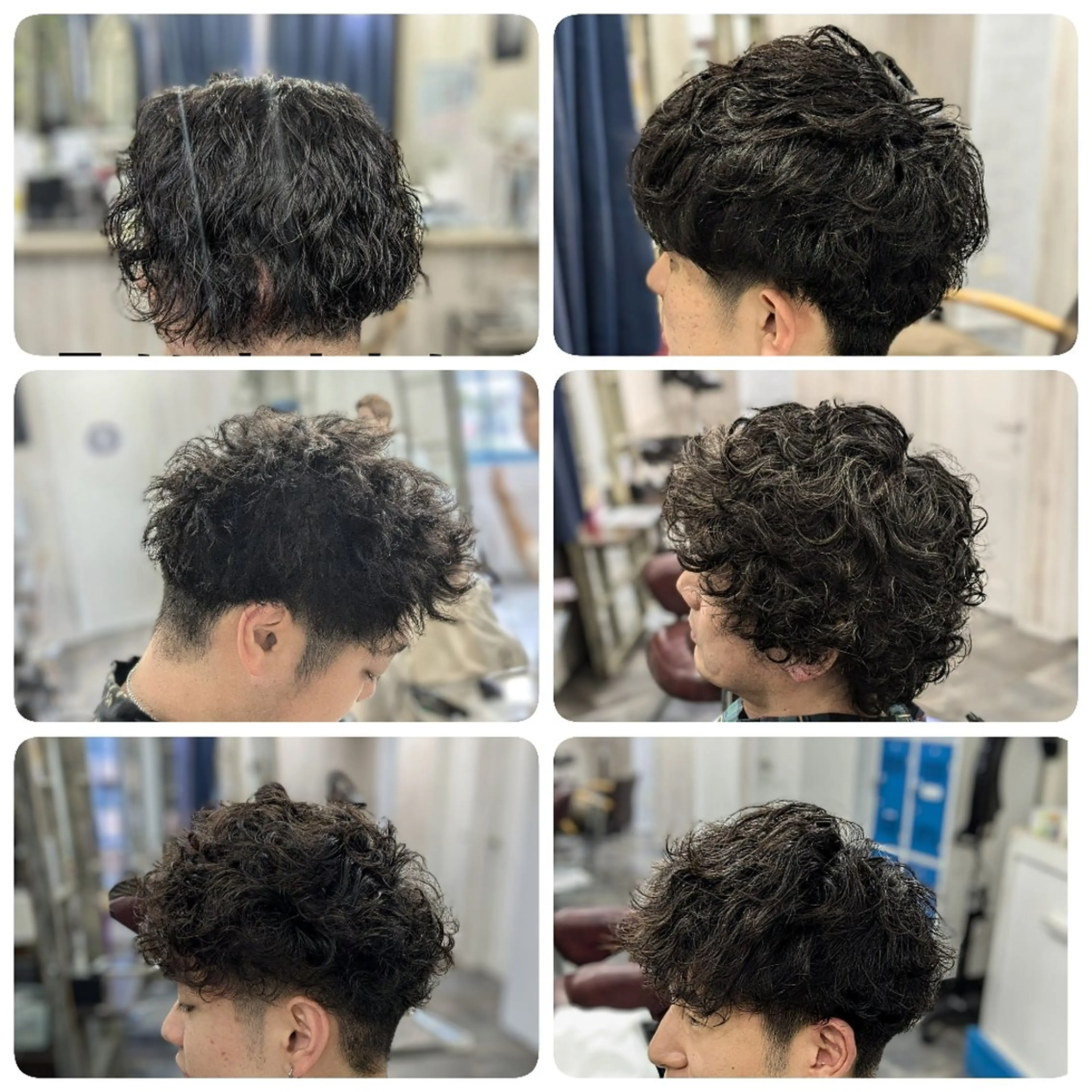 メンズ パーマ アップバング センターパート フェードカット メンズ韓国風 韓国マッシュ メンズパーマ/顔周り レイヤー店長えのもとのヘアスタイル