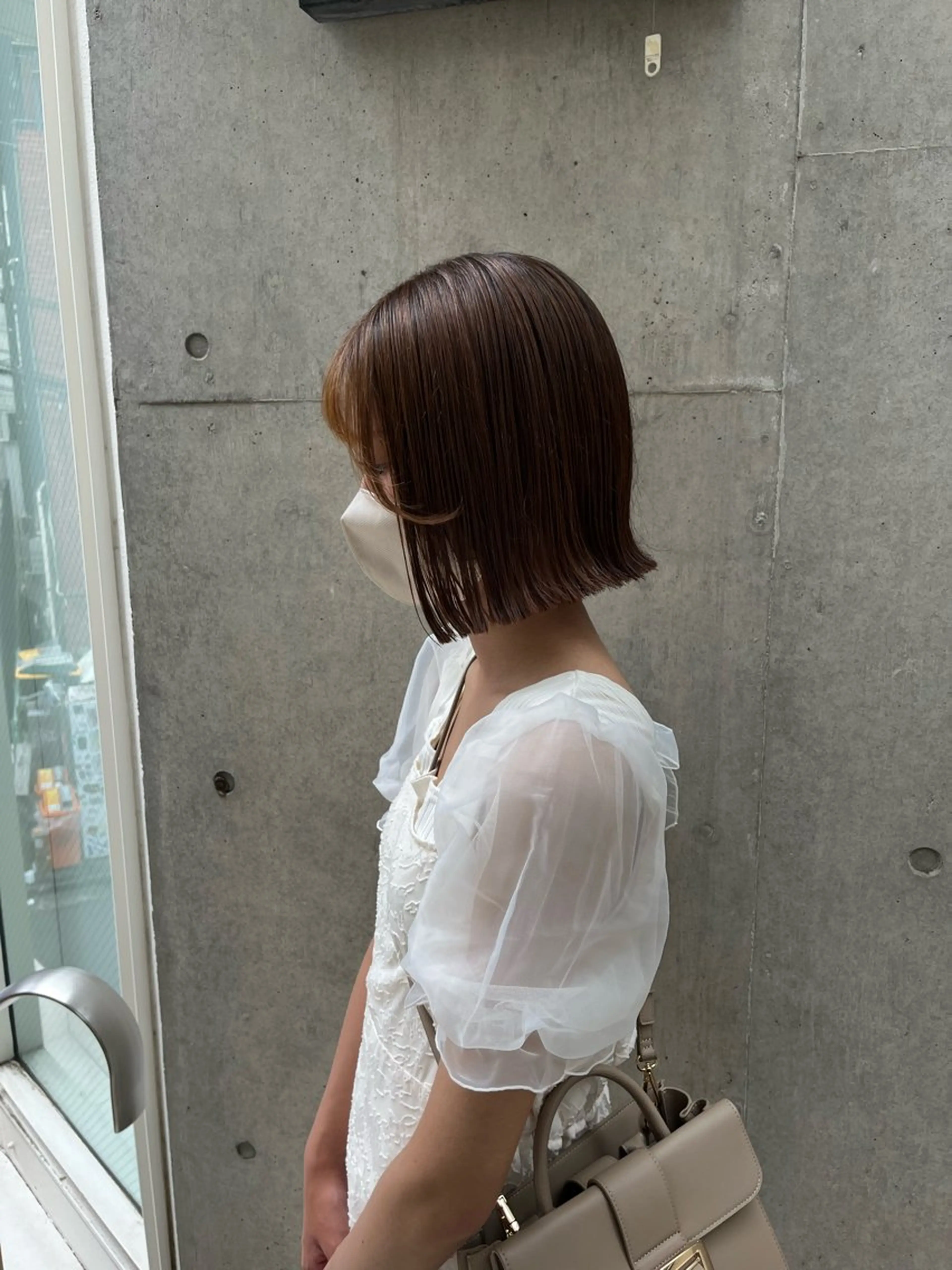 ミディアム カラー ボブ&透明感カラー ♡TOMOEのヘアスタイル