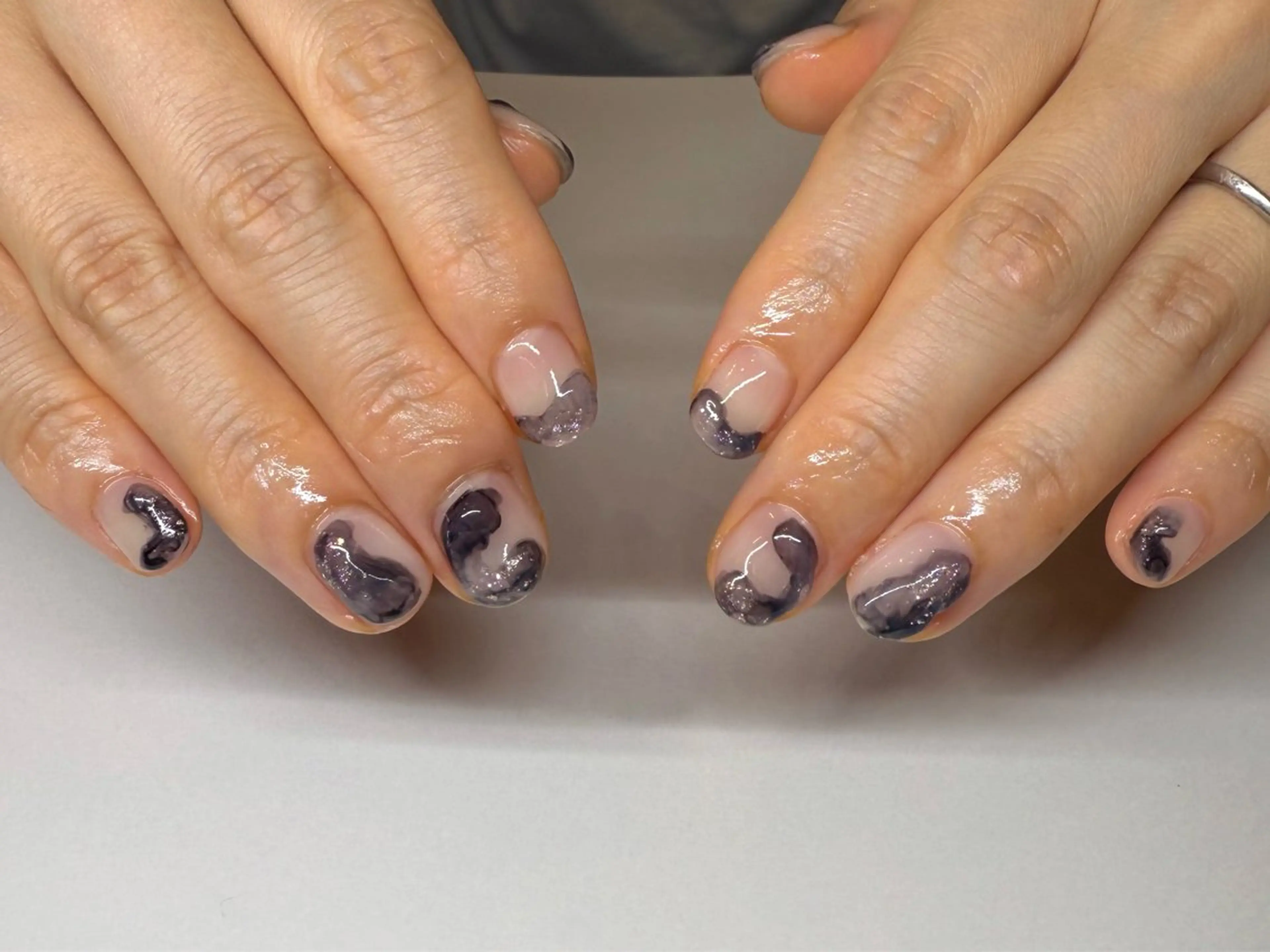 ネイル アートネイル ニュアンスネイル ぷっくりネイル filonnail asukaのネイルデザイン