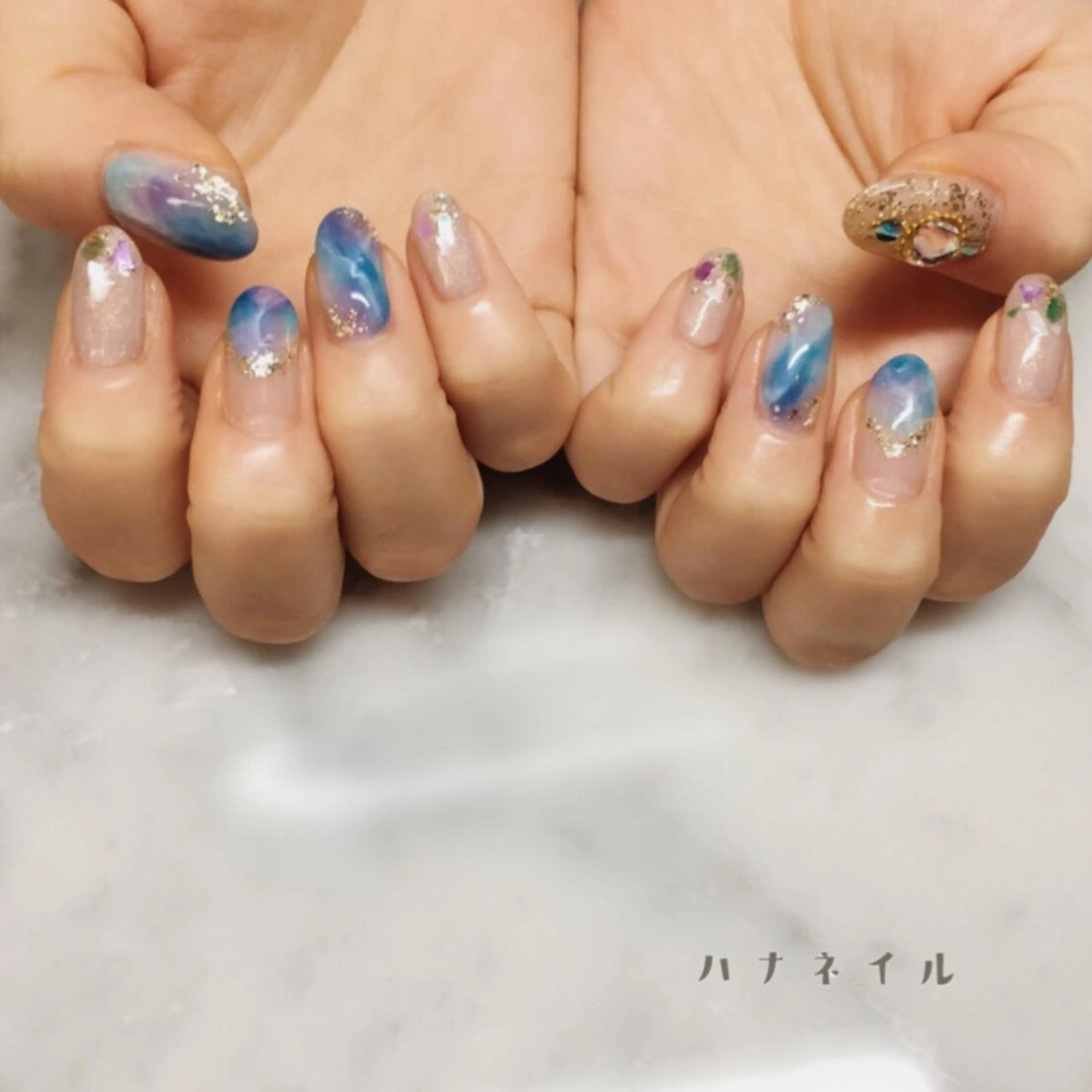 ネイル 持ち込み 夏ネイル ハナネイル所属・橋本 みなみのネイルデザイン