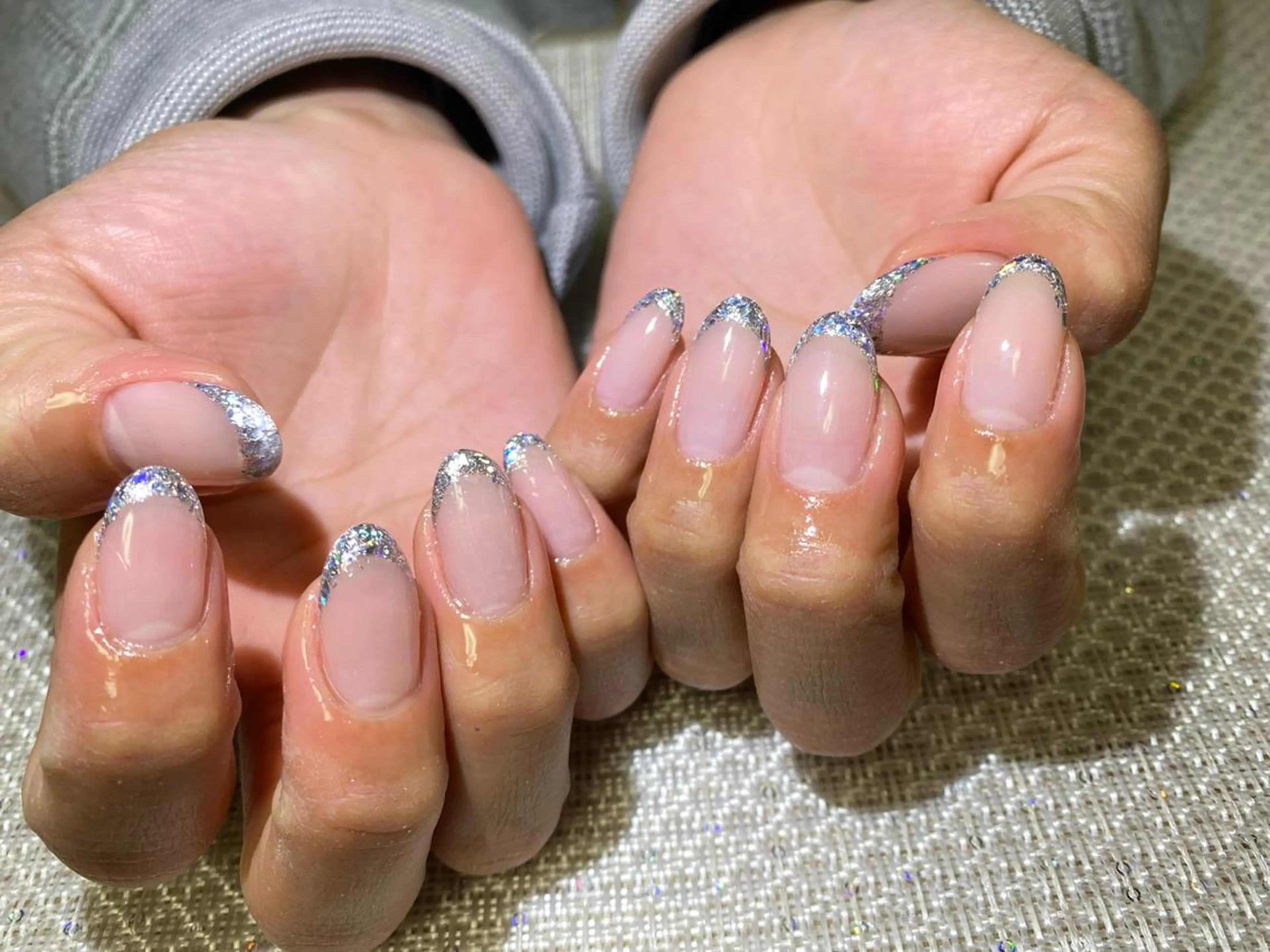 ネイル フレンチネイル ガラスフレンチ Esthetic Will所属・will 有希のネイルデザイン