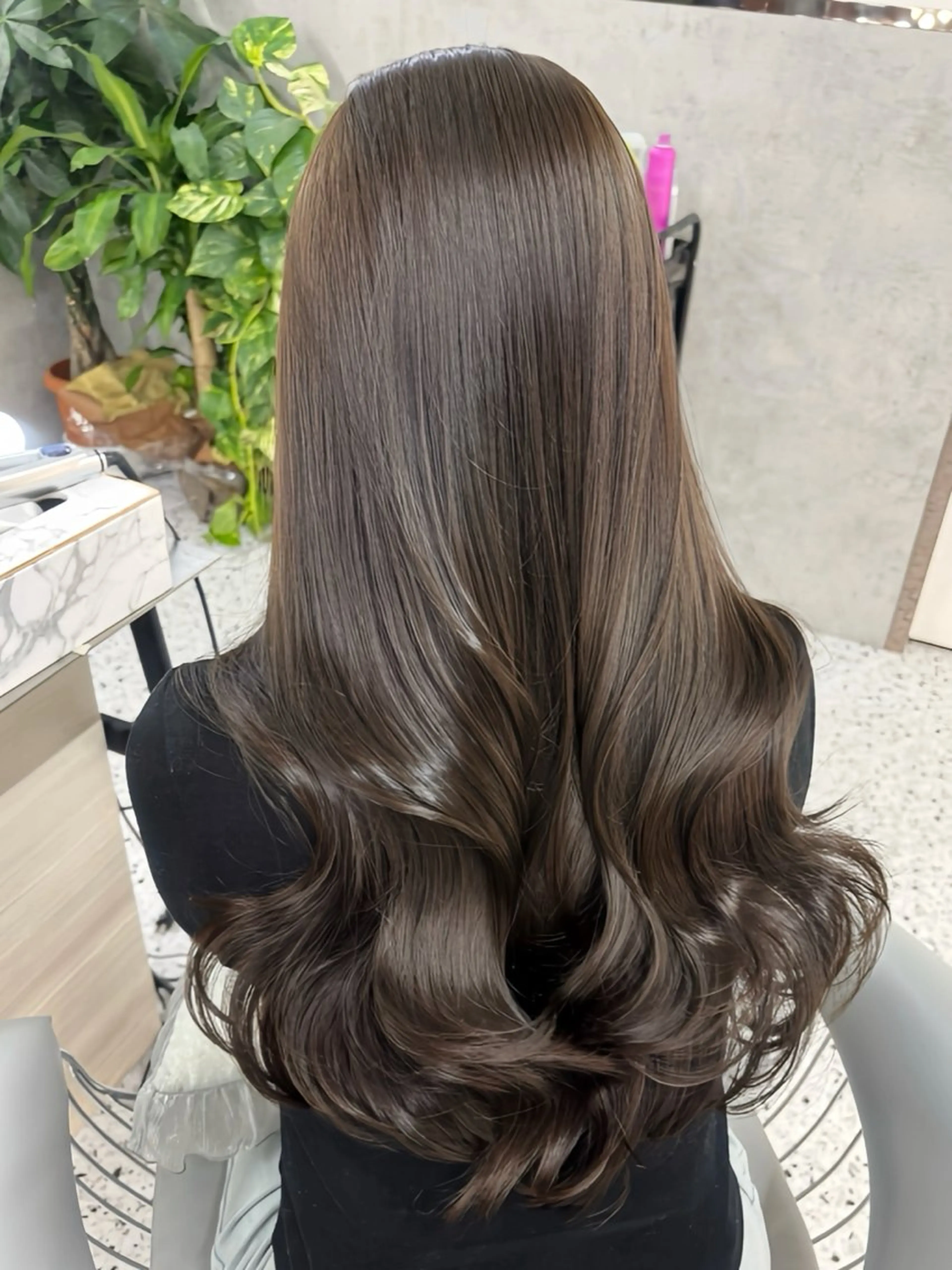 ロング カラー ベージュカラー オリーブベージュ ヘアカラー 🍒ブリーチなしカラ ー／Sakura🍒のヘアスタイル