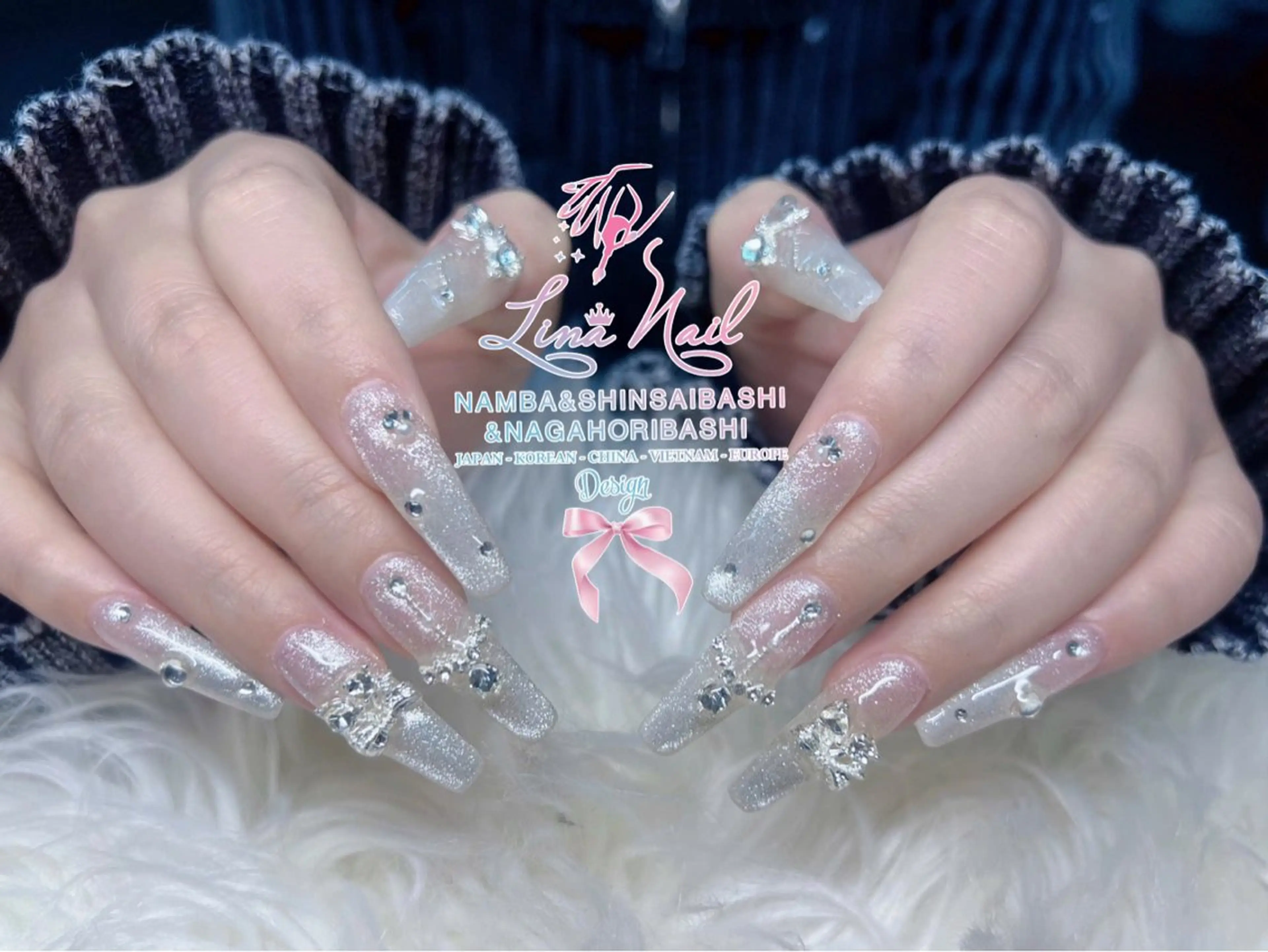 ネイル チークネイル 桜ネイル フラッシュネイル フットネイル ジェルネイル ハンドネイル ７９LINA NAIL 心斎橋店所属・リナネイル アメ村心斎橋店のネイルデザイン