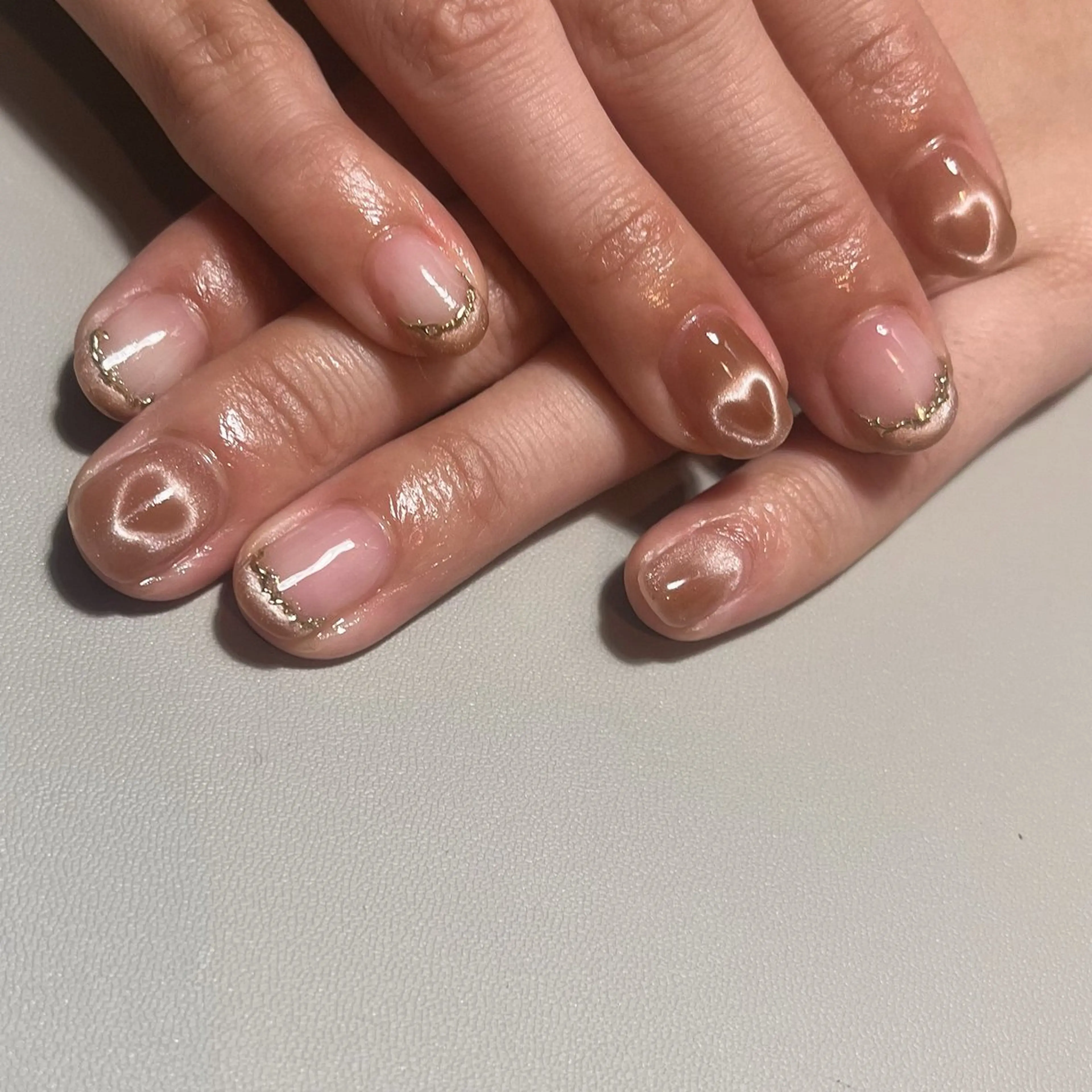 ネイル ハート マグネットネイル ハンドネイル ネイルハウス✴︎ふたご座所属・ネイルハウスふたご座 Natsumiのネイルデザイン