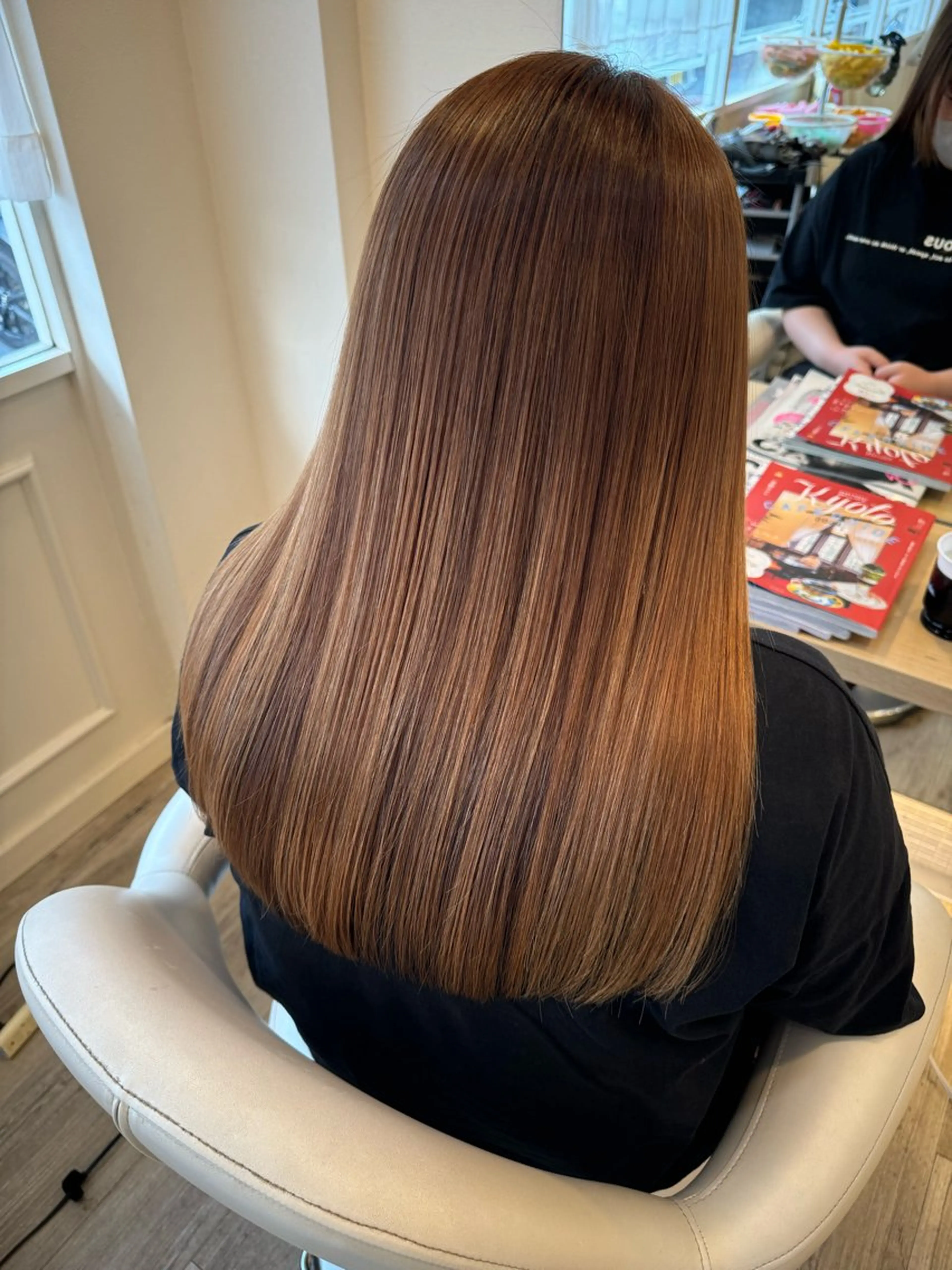 ロング ロング 縮毛矯正 トリートメント 中川 真帆のヘアスタイル