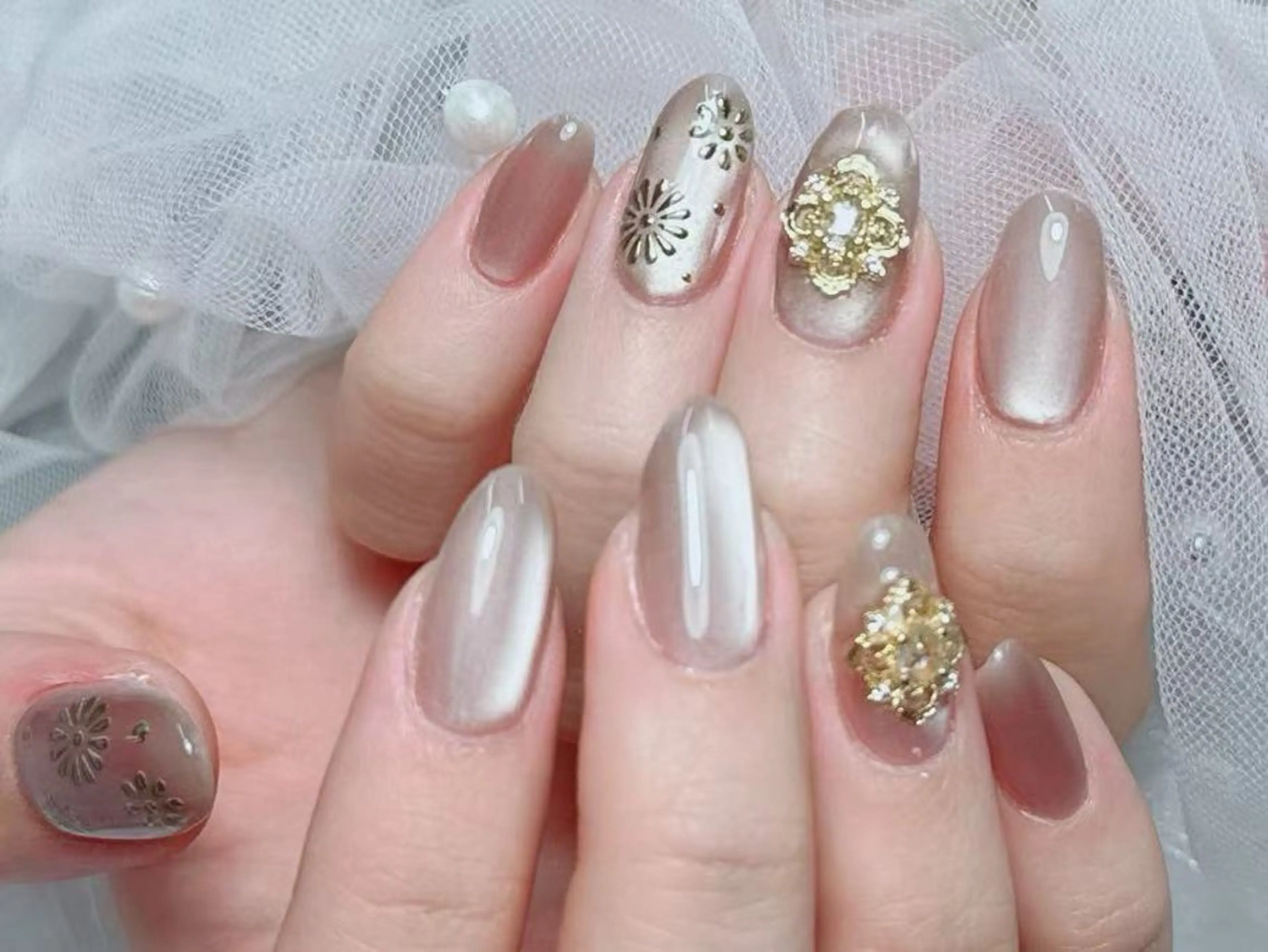 ネイル オーロラネイル チークネイル 長さ出し フットネイル フレンチネイル ハンドネイル ＫＯ ＫＯのネイルデザイン