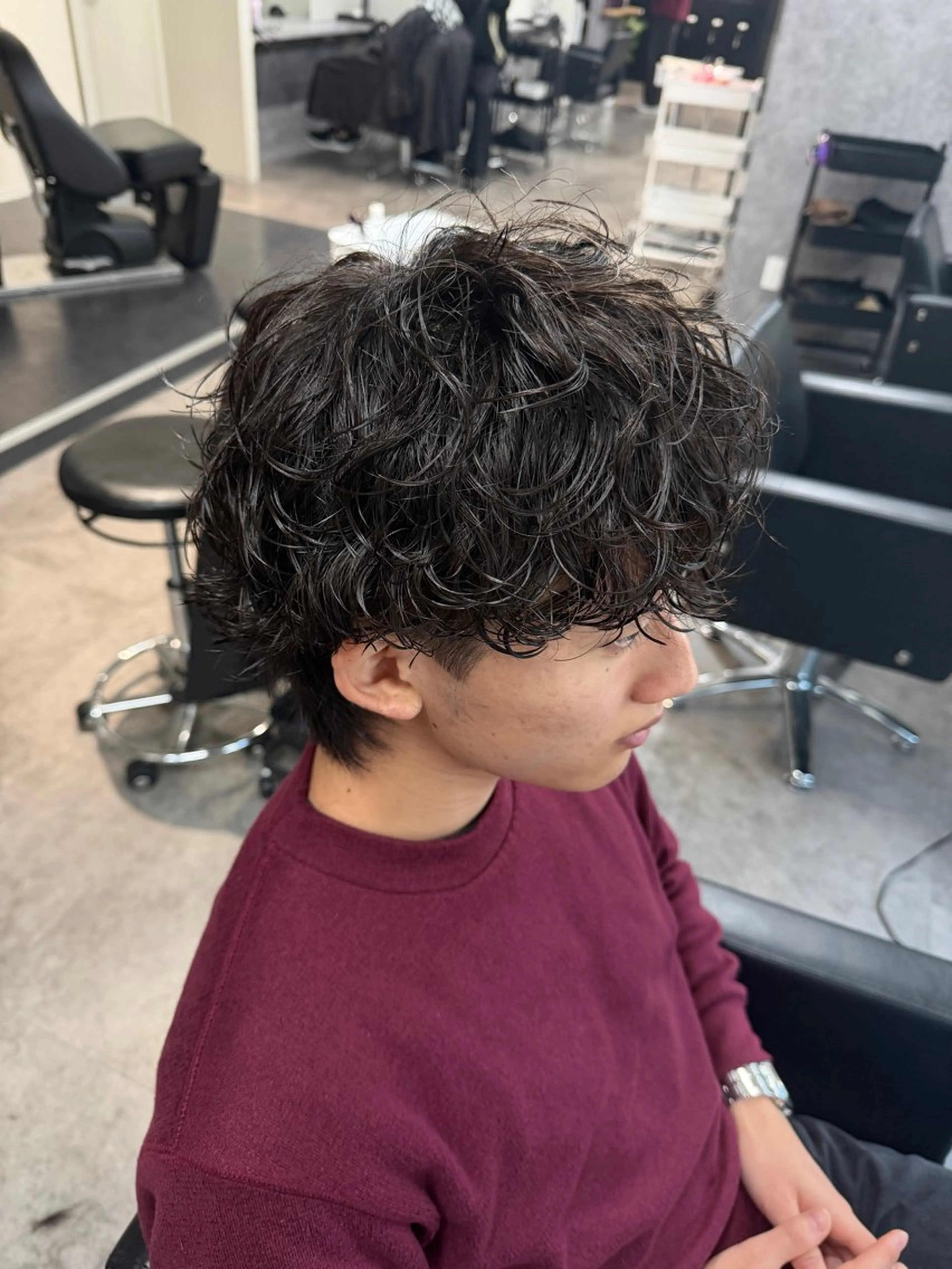 パーマ メンズ カット パーマ トリートメント シャドウパーマ／立川 /🐶コタロウ🐶のヘアスタイル