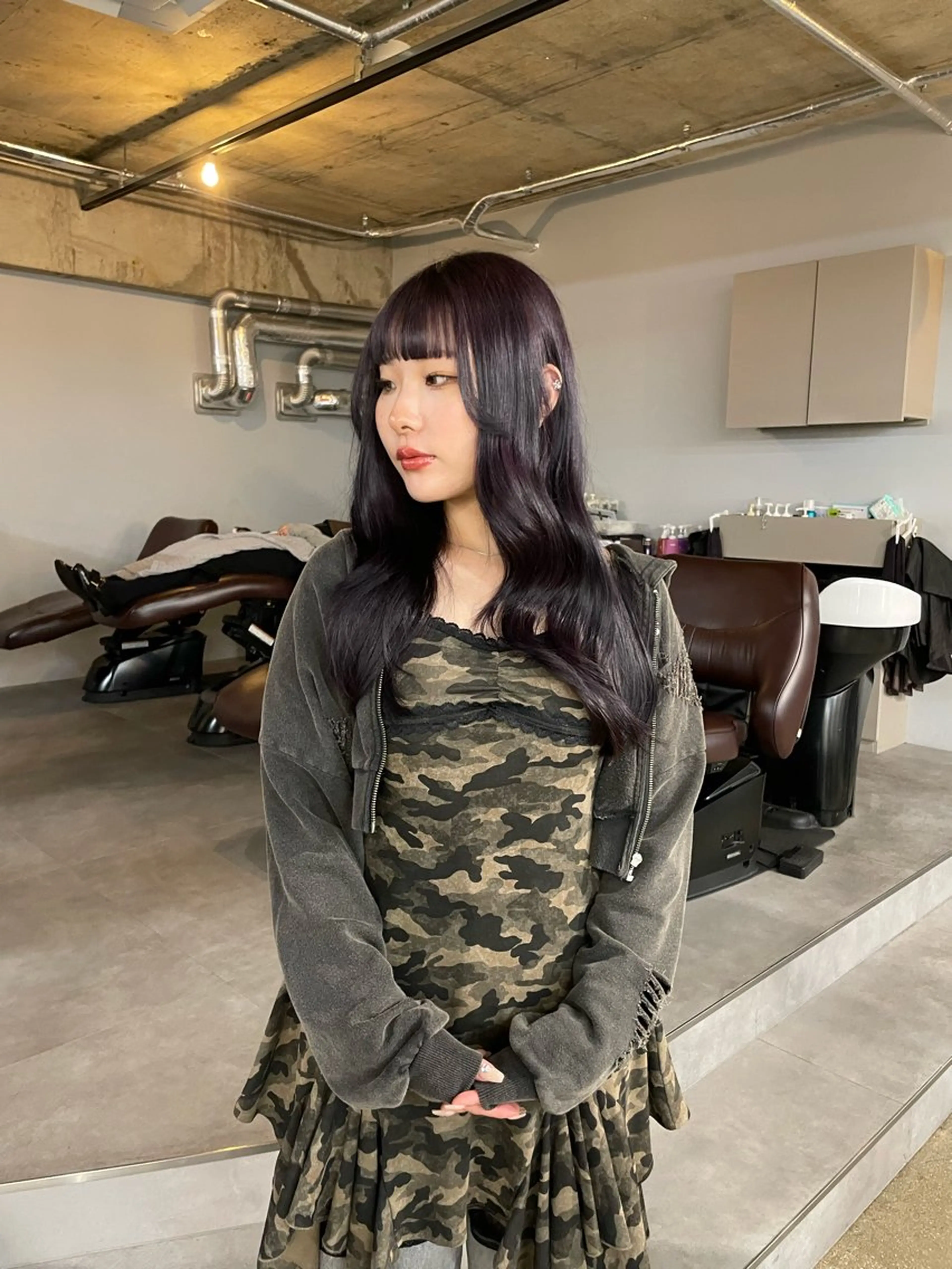 ロング カラー ヘアカラー トリートメント ミズタ マイのヘアスタイル